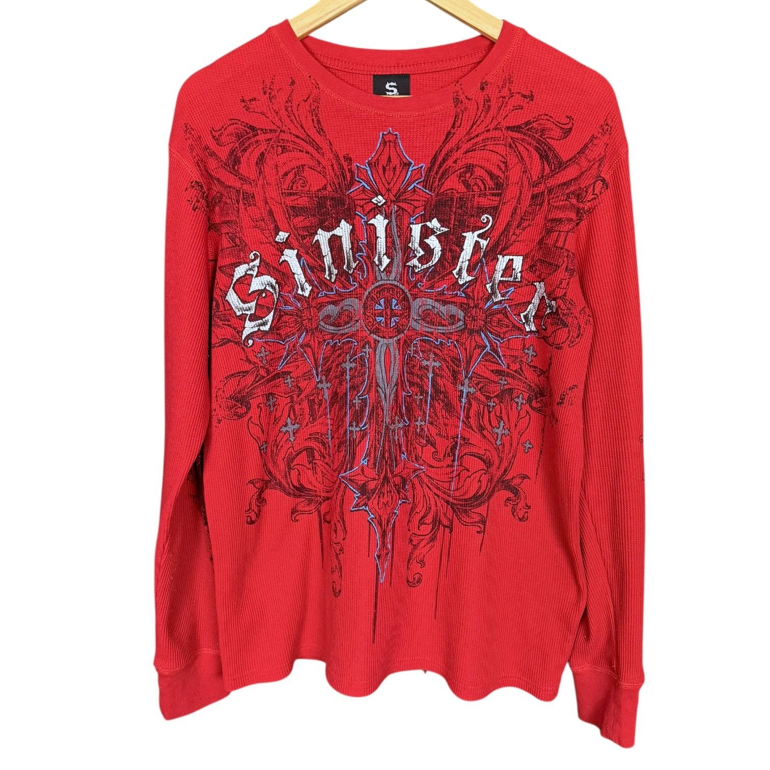UFC Y2K UFC Ultimate Fighting Sinister L/S Red Waffle Shirt L Size US L / EU 52-54 / 3 - 1 Thumbnail