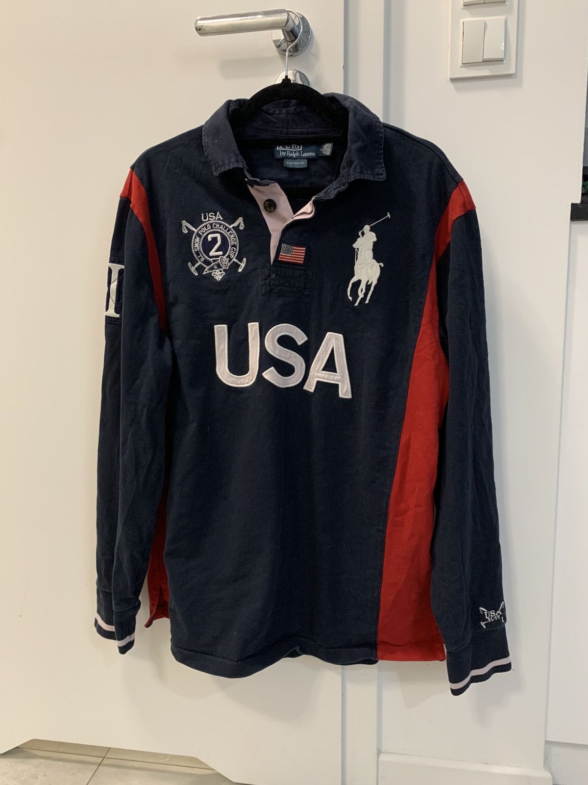 Polo Ralph Lauren Polo Ralph Lauren Big Pony USA Snow Challenge Cup Shirt Size US L / EU 52-54 / 3 - 2 Thumbnail