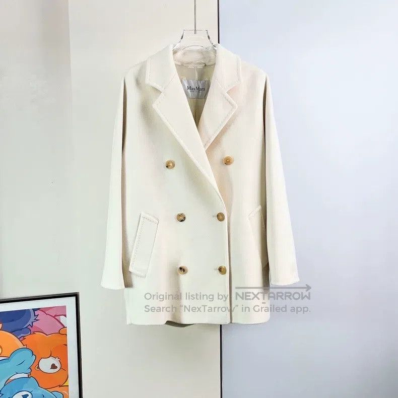 Max Mara Max Mara White double-breasted wool coat Size XS / US 0-2 / IT 36-38 - 1 Thumbnail