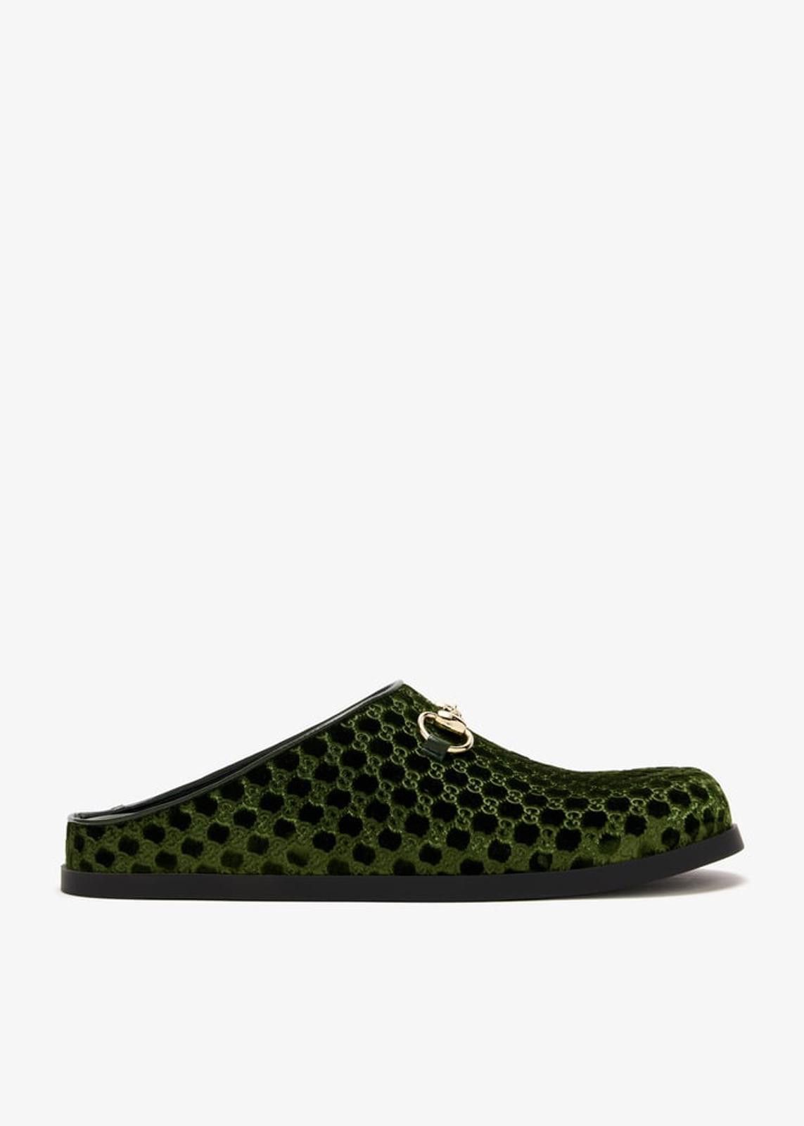 Gucci Gucci Horsebit GG Velvet Mules Size US 7.5 / IT 37.5 - 1 Thumbnail
