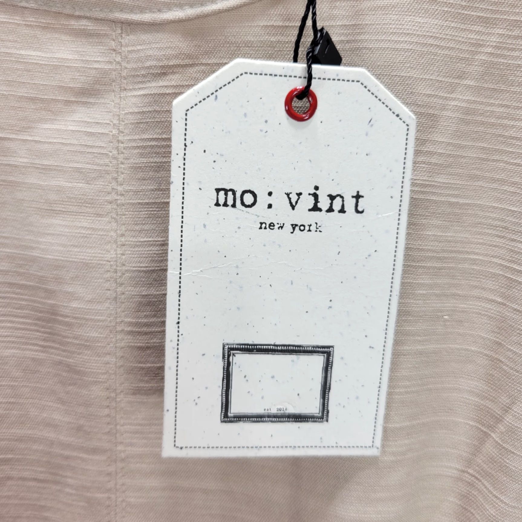 Vintage VINTAGE Mo:Vint Womens Long Sleeve Dress L Beige Back Zip Tencel Cotton Blend New Dress Fit & Flare Knee Length Womens Size L / US 10 / IT 46 - 7 Thumbnail