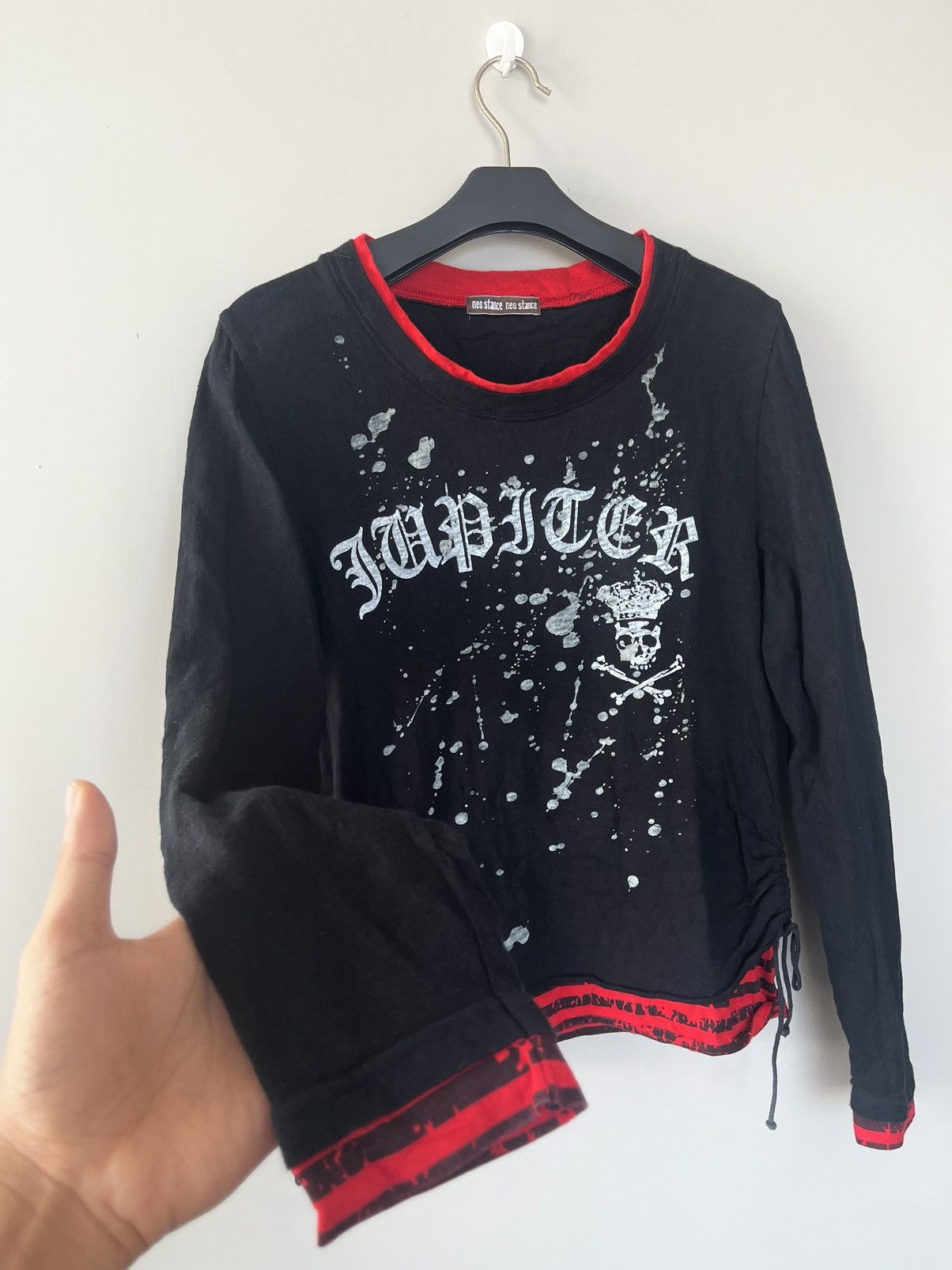 14th Addiction × KMRii × Yasuyuki Ishii JAPANESE NEO STANCE DOUBLE LAYER POEM SKULL GOTHIC PUNK Size US M / EU 48-50 / 2 - 4 Thumbnail
