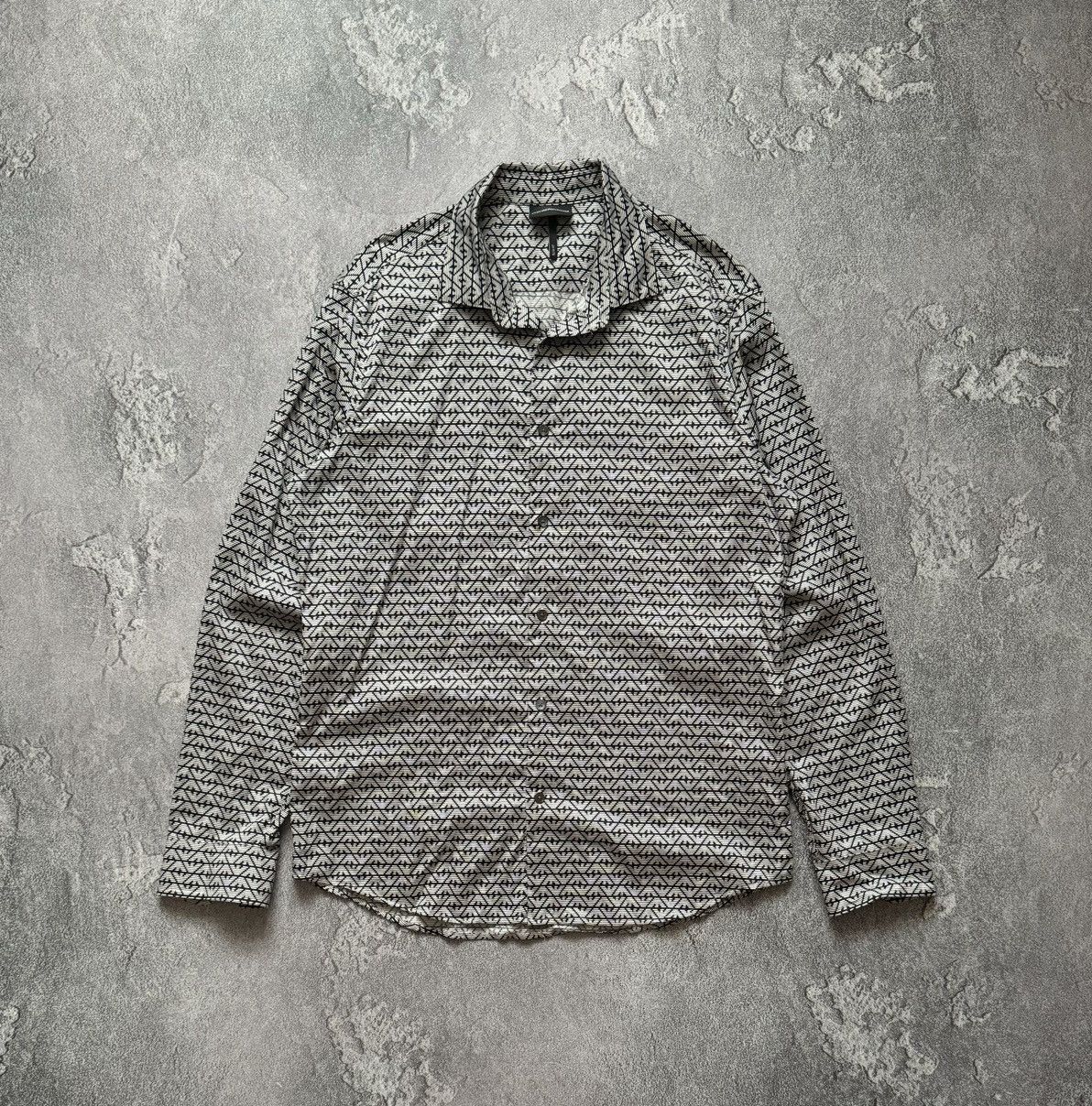 Armani × Emporio Armani × Giorgio Armani Emporio Armani XL all printed multilogo shirt button up dres Size US XL / EU 56 / 4 - 5 Thumbnail