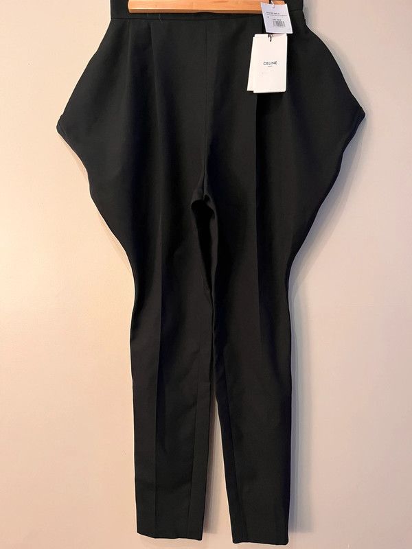 Celine Runway SS19 CELINE Hedi Slimane Zouave Black Suit Trousers Size 26" / US 2 / IT 38 - 4 Thumbnail