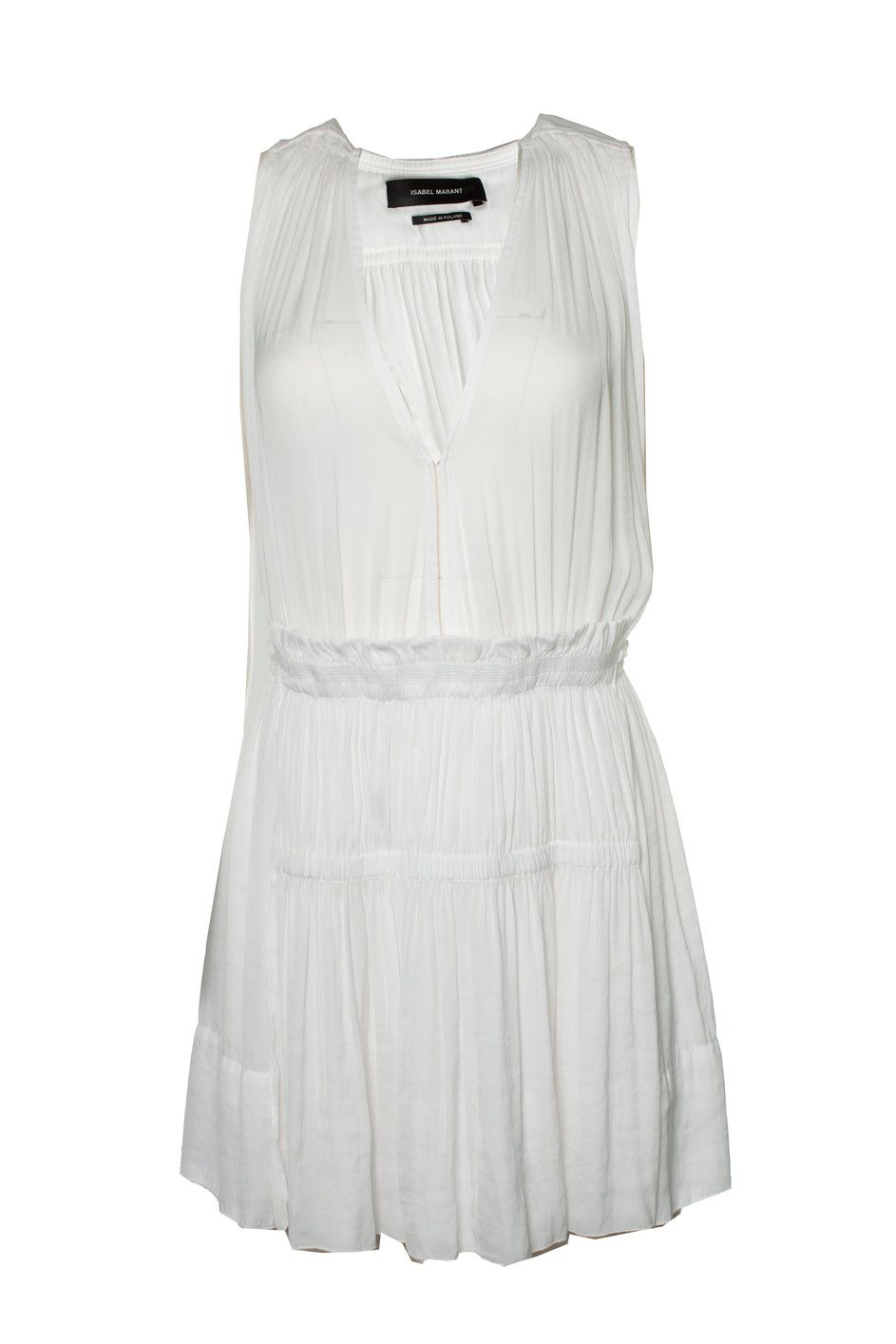 Isabel Marant Isabel Marant, White sheer dress with ruffles Size S / US 4 / IT 40 - 1 Thumbnail