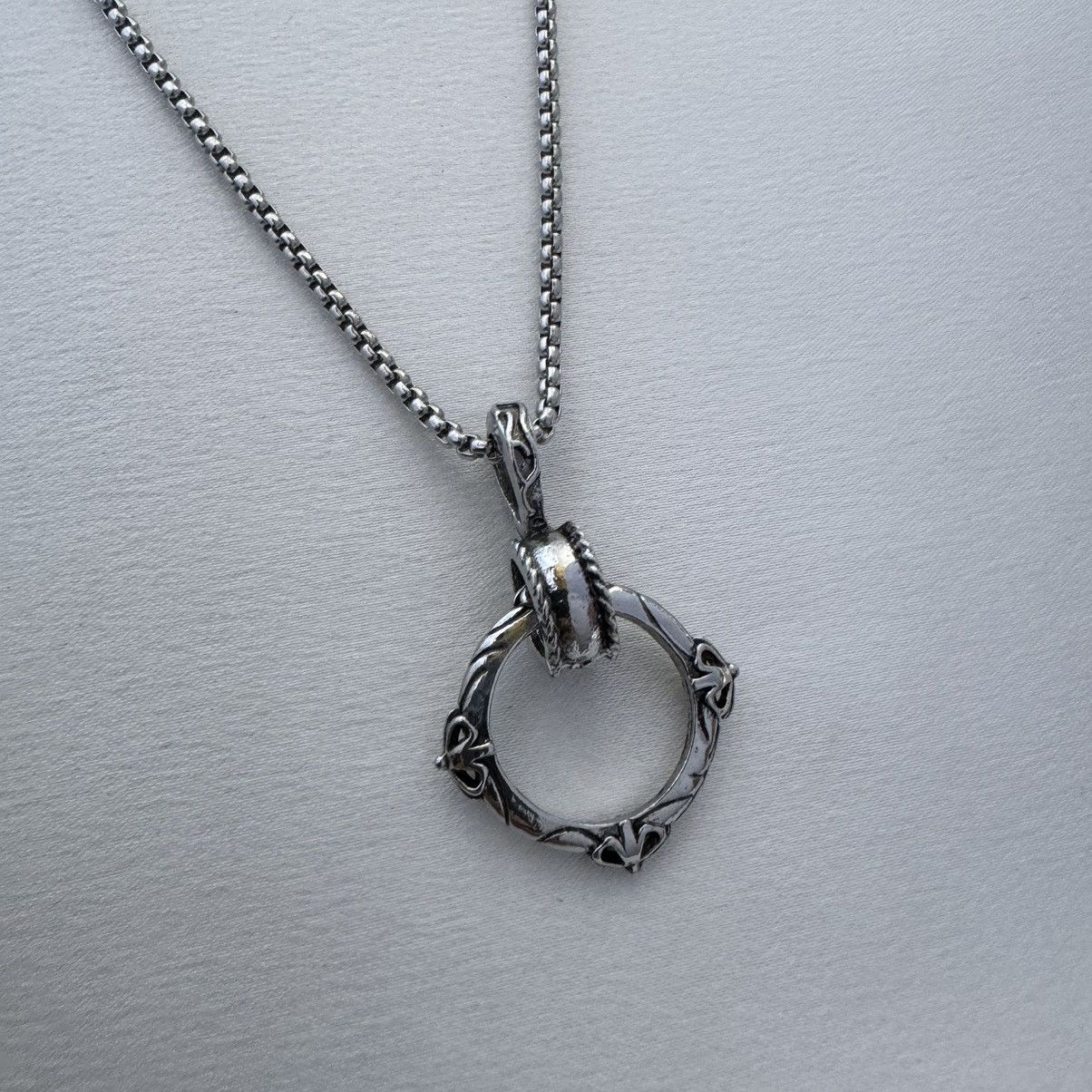 Other Circle Pendant Necklace for Men Women,Hip Hop Unisex Style Size ONE SIZE - 2 Thumbnail