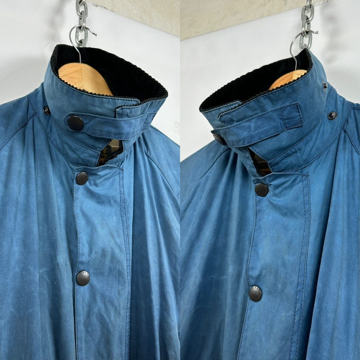 Barbour Barbour Bristol Waxed Blue Coat Jacket Size US L / EU 52-54 / 3 - 13 Thumbnail