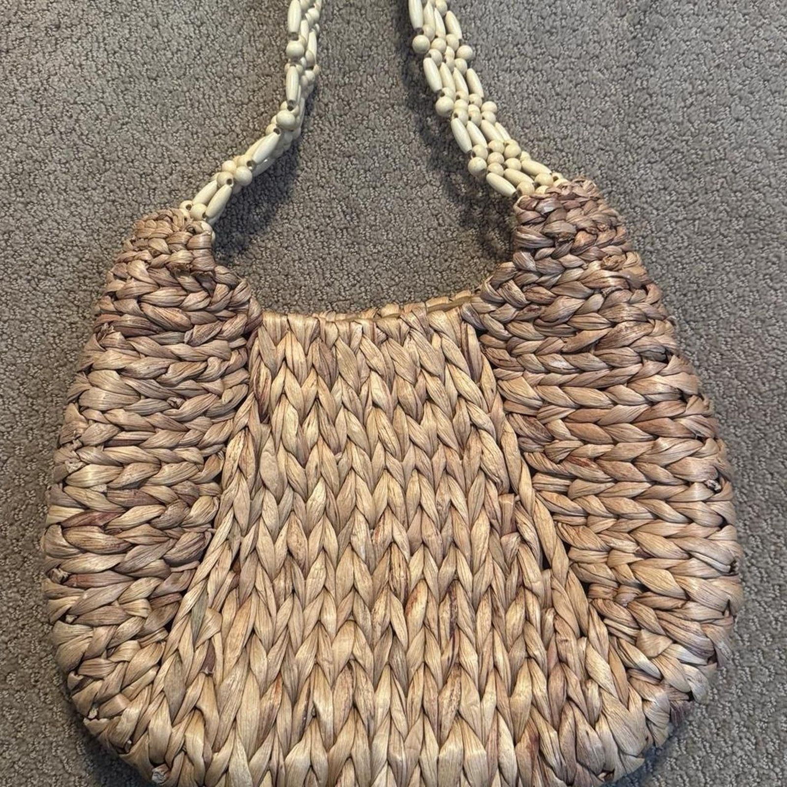 Other Woven straw basket beaded shoulder bag Size ONE SIZE - 2 Thumbnail