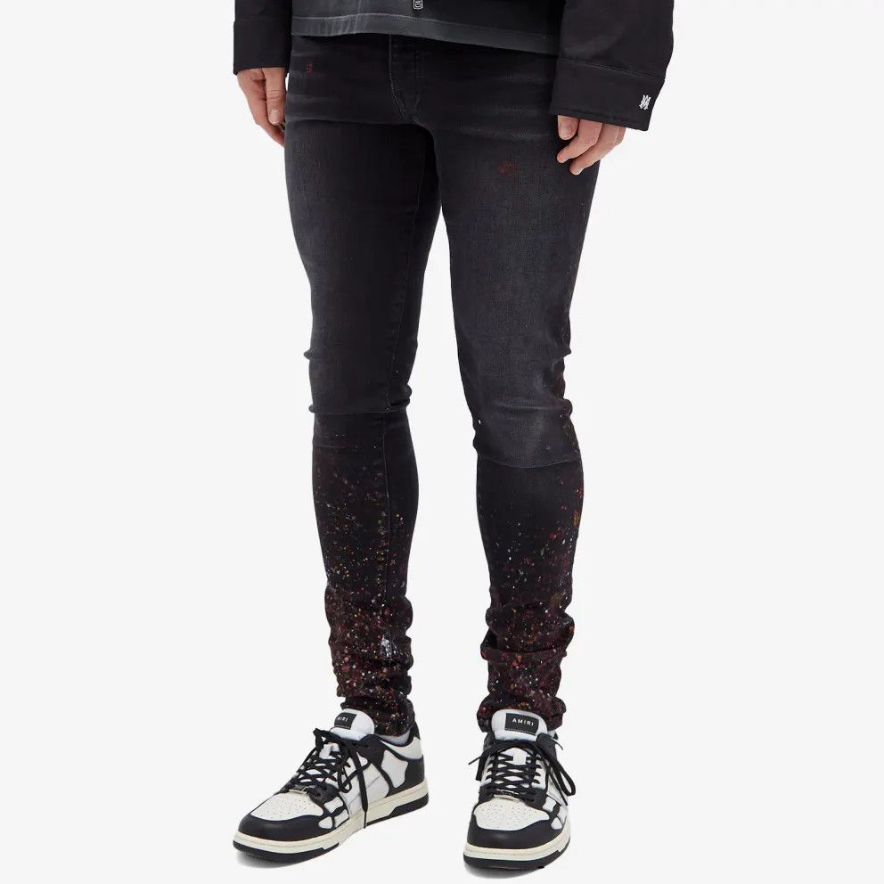 Amiri o1orln1125 Painter Skinny Jeans in Black Size US 34 / EU 50 - 3 Thumbnail