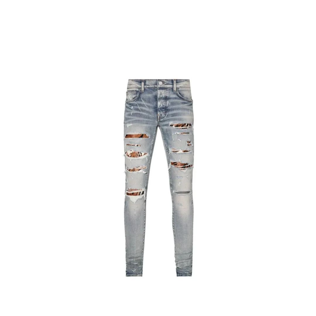 Amiri o1w1db10525 Thrasher Lunar New Year Jeans in Blue Size US 31 - 1 Thumbnail