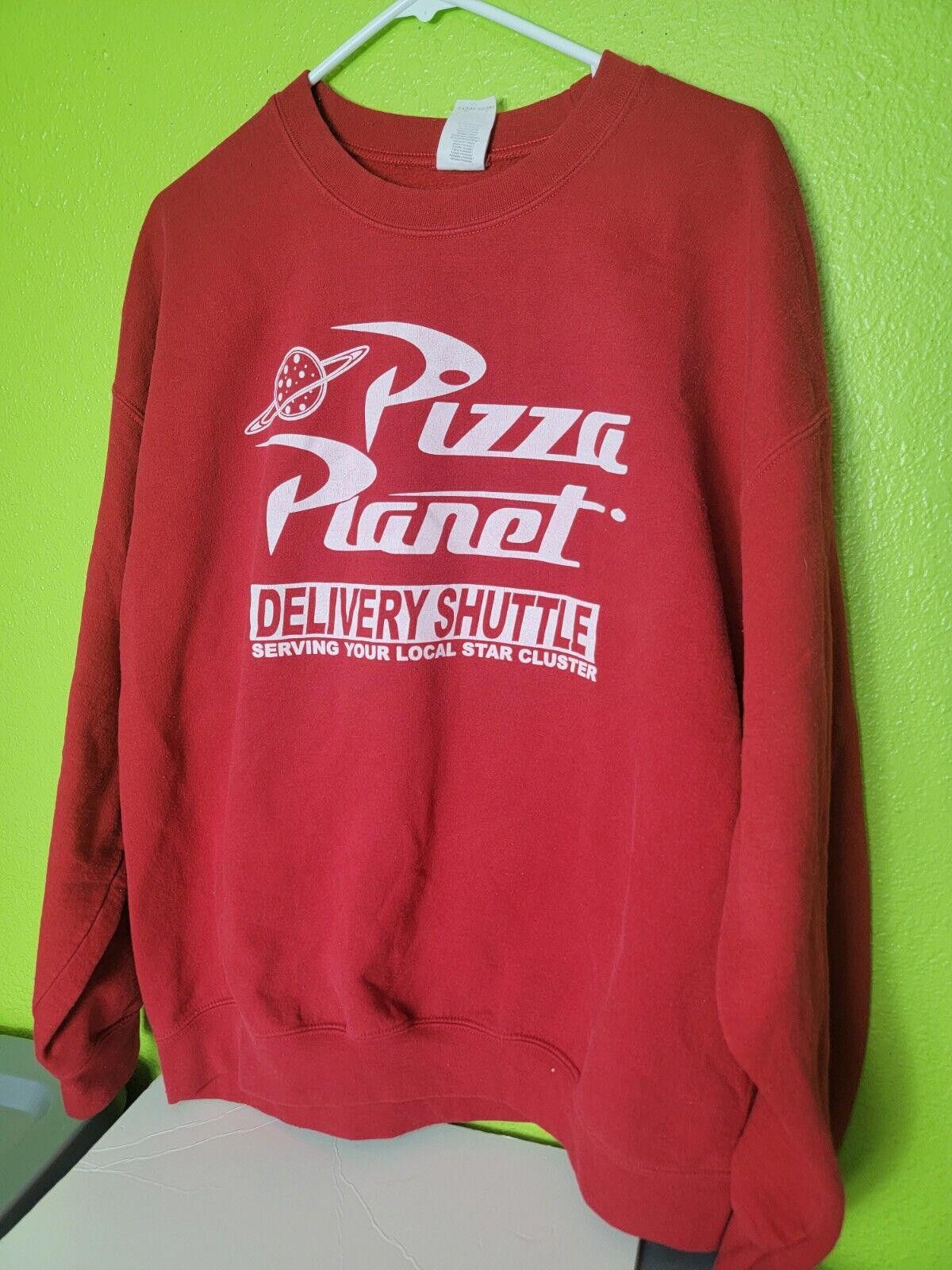 Designer Toy Story Pizza Planet Delivery Shuttle red crew xl Disney Size ONE SIZE - 1 Thumbnail