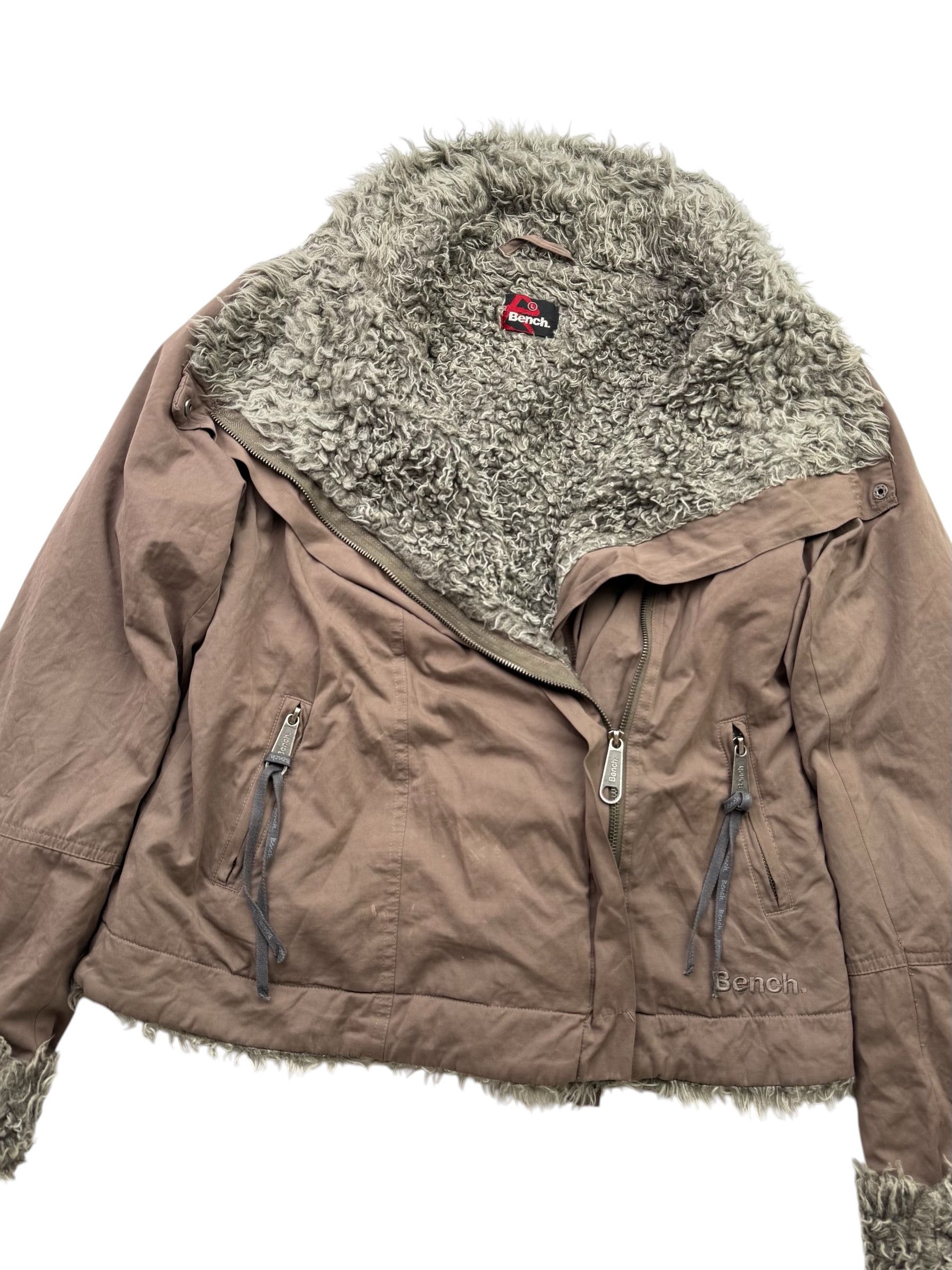 Bench Bench Cropped Jacket With Faux Fur And Zipper W58(V9) Size L / US 10 / IT 46 - 2 Thumbnail