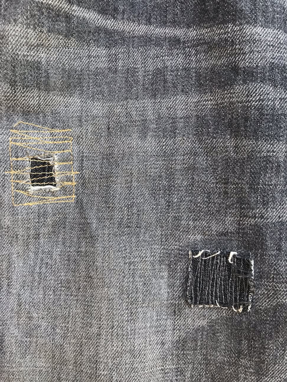 Japanese Brand × Sanca Cropped sanca denim half selvedge sashiko pattern Size US 32 / EU 48 - 8 Thumbnail