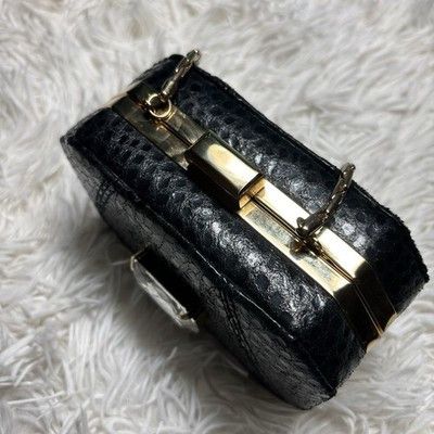 Other RARE Inge Christopher Snake Skin clutch purse Swarovski Cent Size ONE SIZE - 8 Thumbnail