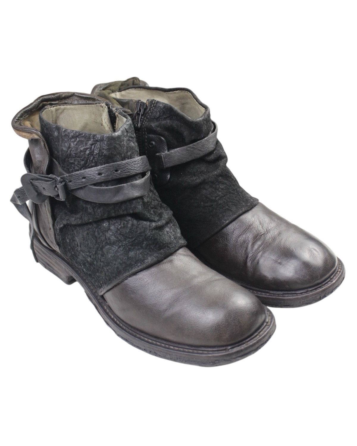 A.S.98 2000S A.S.98 ARTISAN HYBRID DISTRESSED LEATHER ANKLE BOOTS Size US 8 / EU 41 - 5 Thumbnail