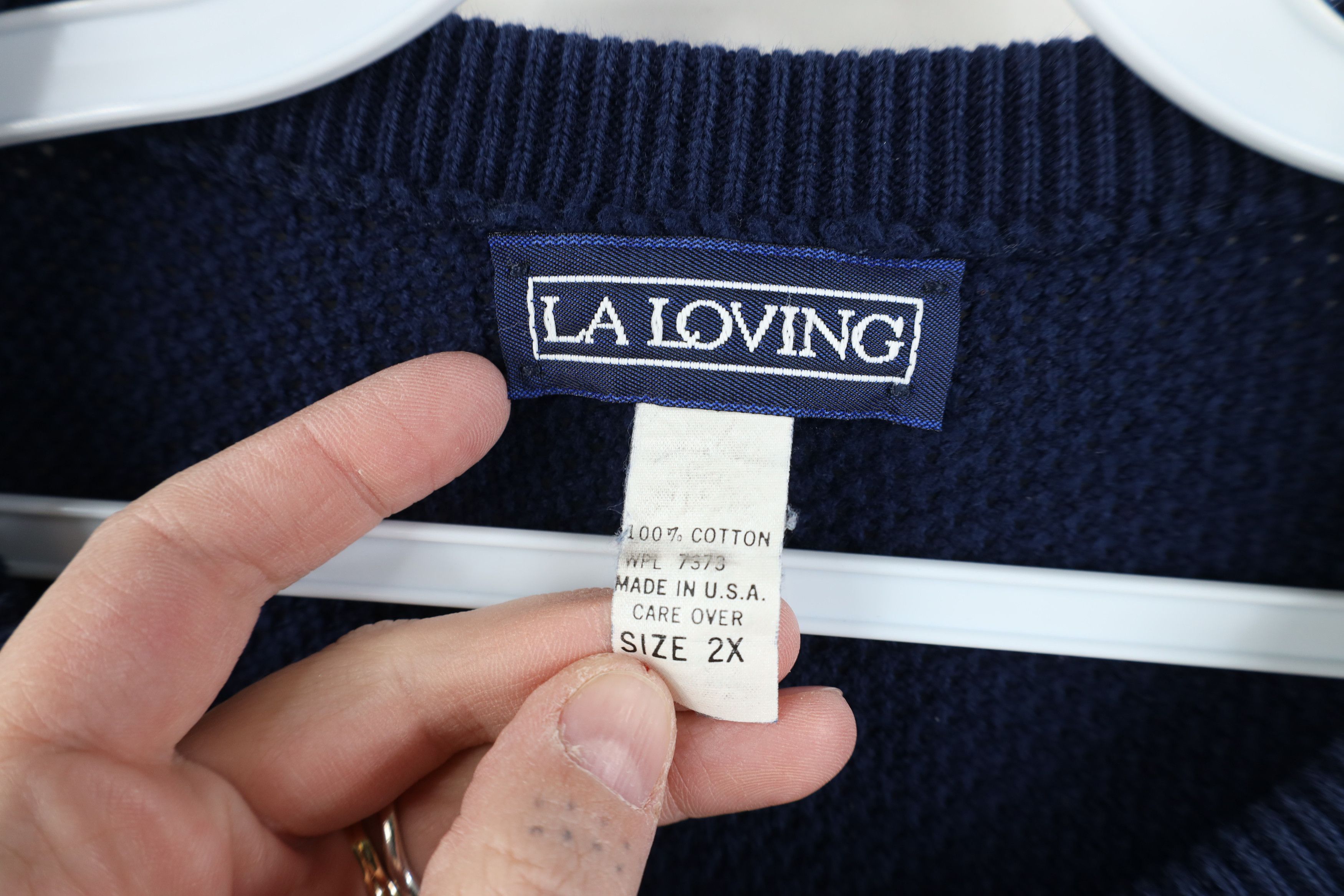 Vintage Vintage 90s Coventry Township Ohio Knit Sweater Blue USA Size US XXL / EU 58 / 5 - 8 Thumbnail
