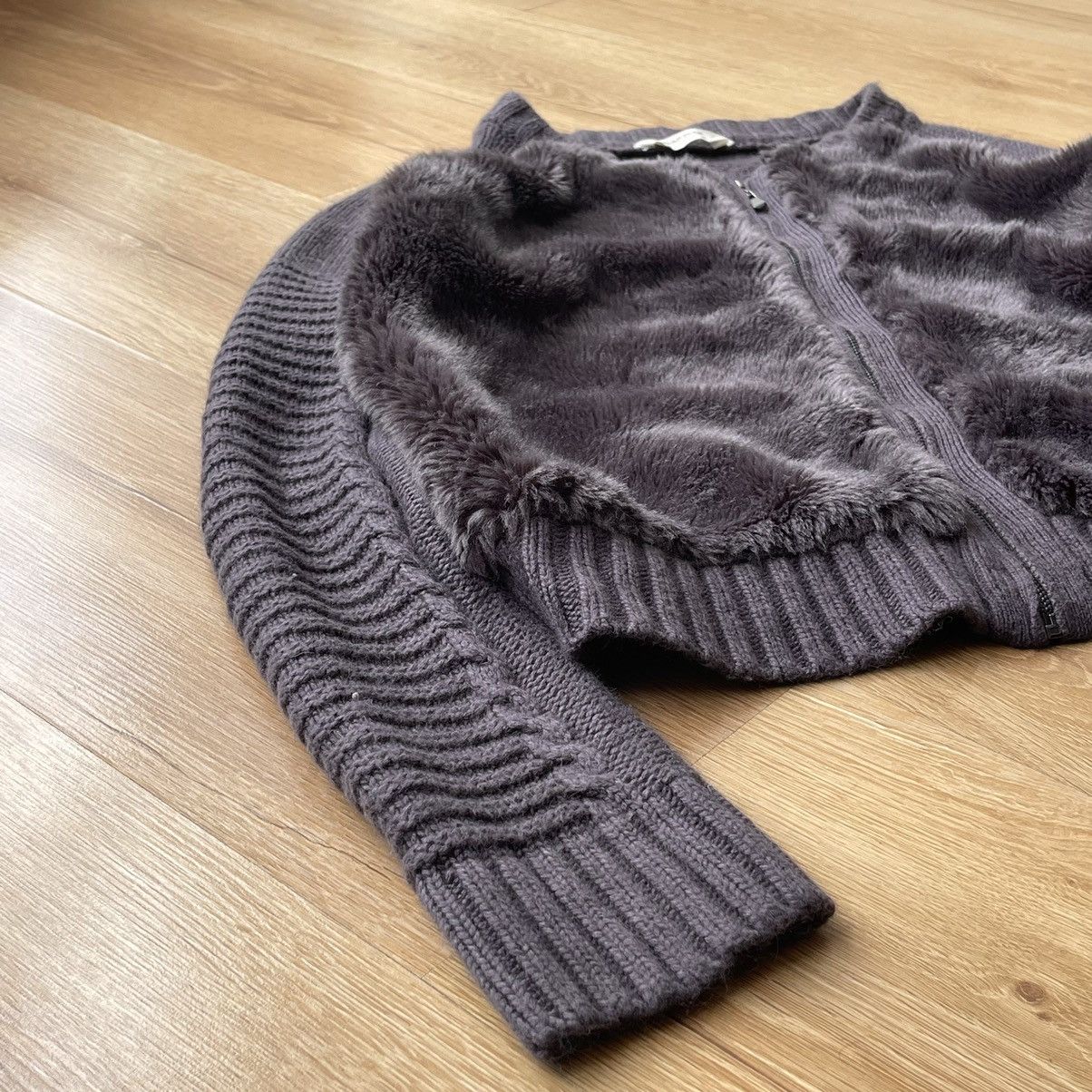 Hysteric Glamour Vintage Naf Naf Fur Wool Knit Zip Cardigan Jacket LGB Style Size M / US 6-8 / IT 42-44 - 2 Thumbnail