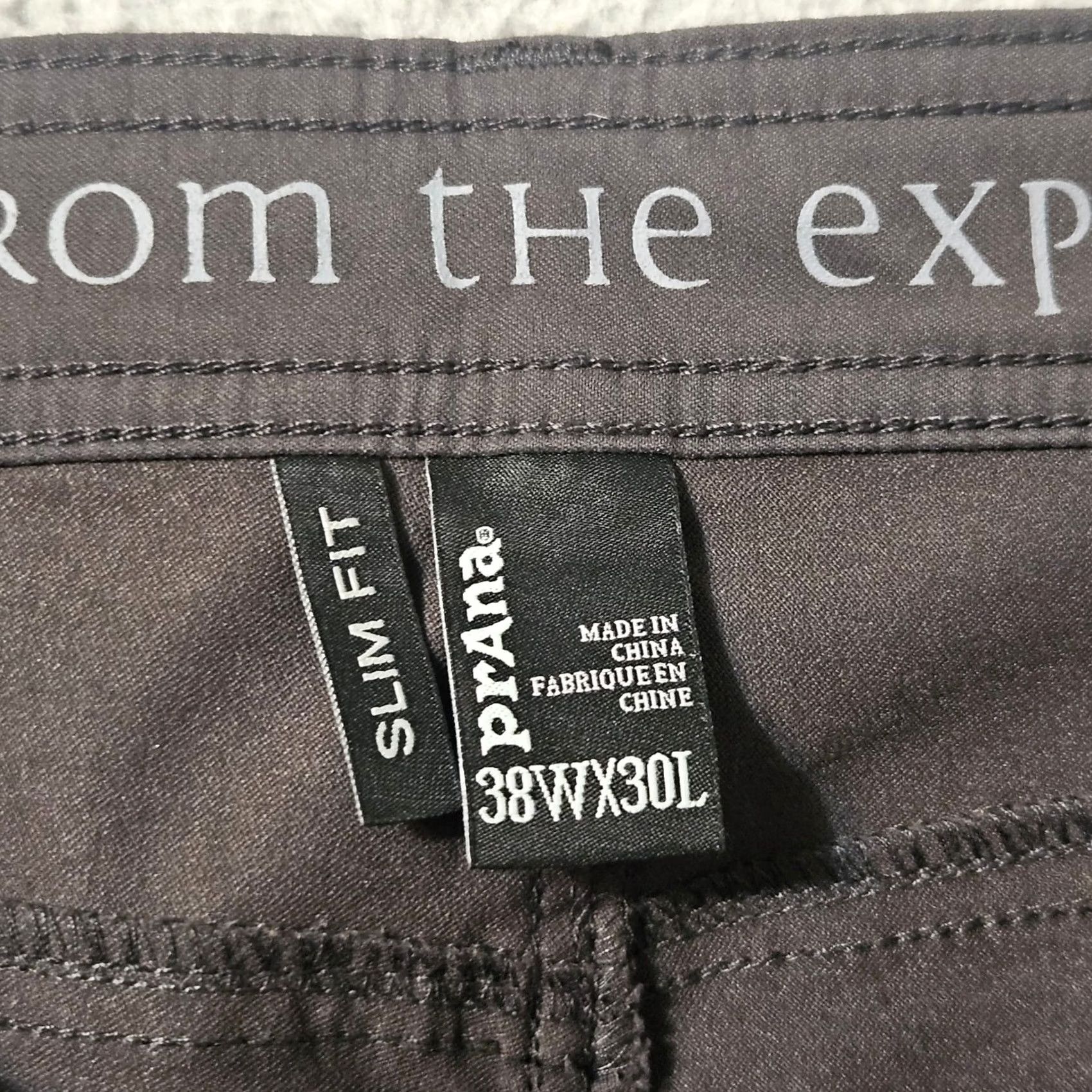 Prana Prana Mens Pants 38x29 Brion Slim Fit Gray Hiking Outdoor Work Stretch Nylon Size US 38 / EU 54 - 3 Thumbnail