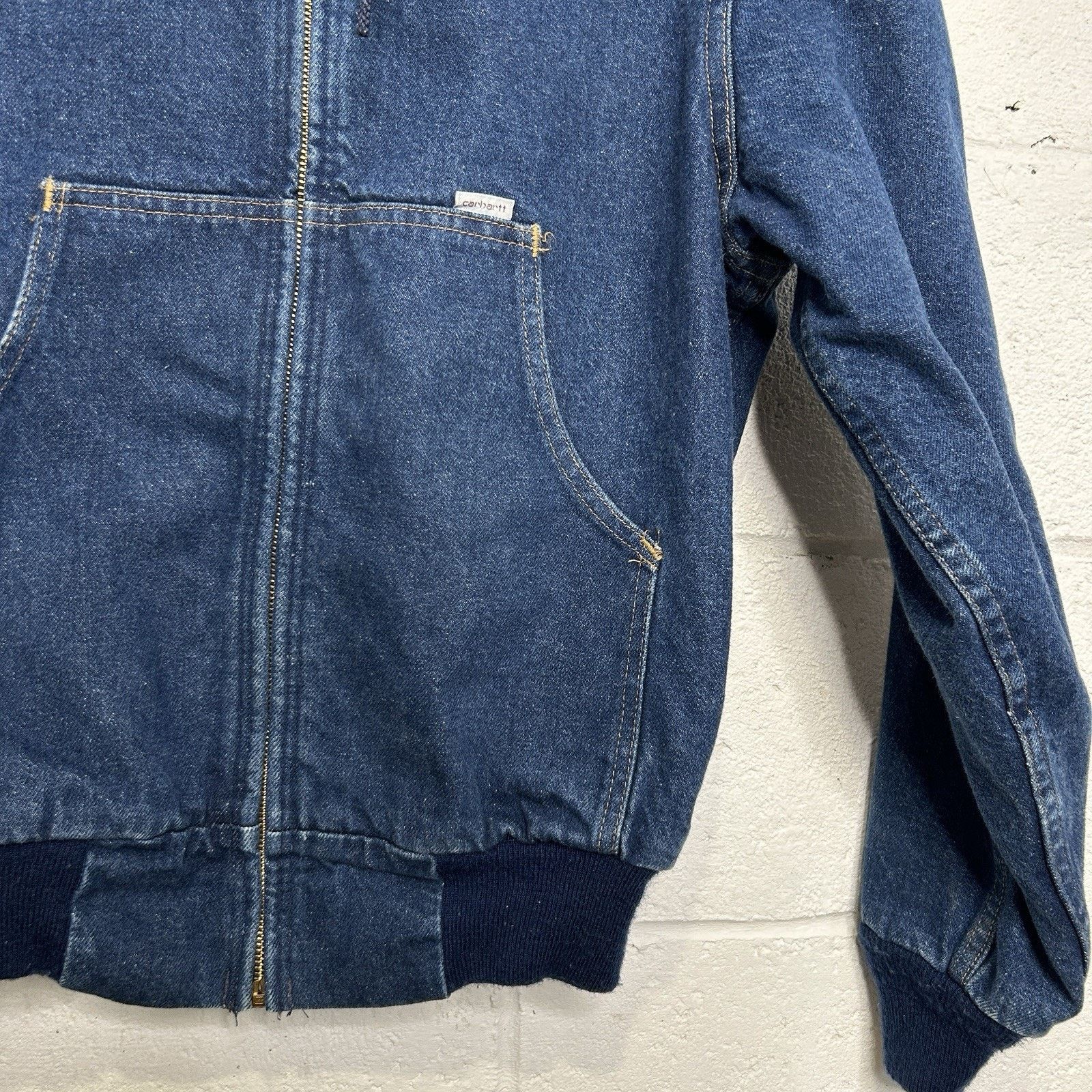 Carhartt VTG Carhartt Flannel-Lined Hooded Active Jacket “Blue Denim” Size US S / EU 44-46 / 1 - 9 Thumbnail