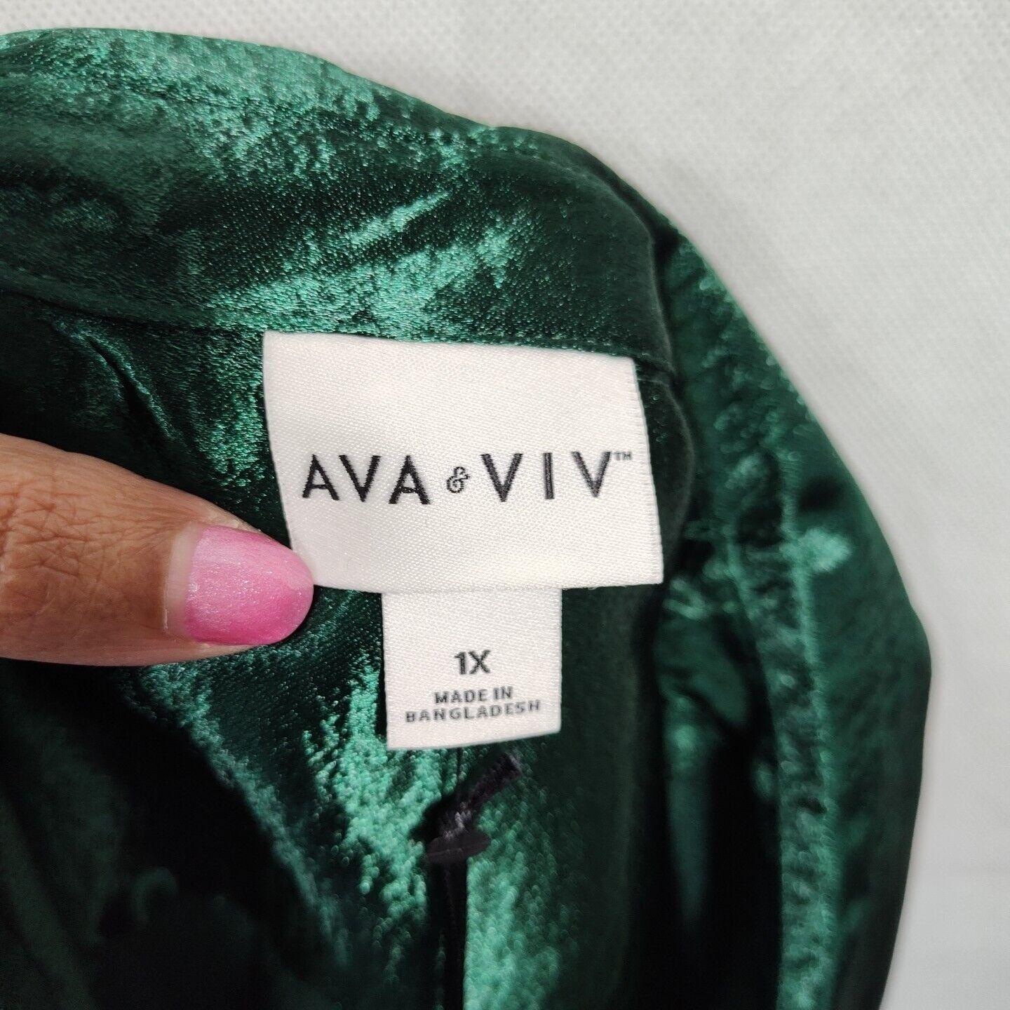 Other Ava and Viv Green Button Up Top Blouse Women Size 1X Party Size XL / US 12-14 / IT 48-50 - 6 Thumbnail