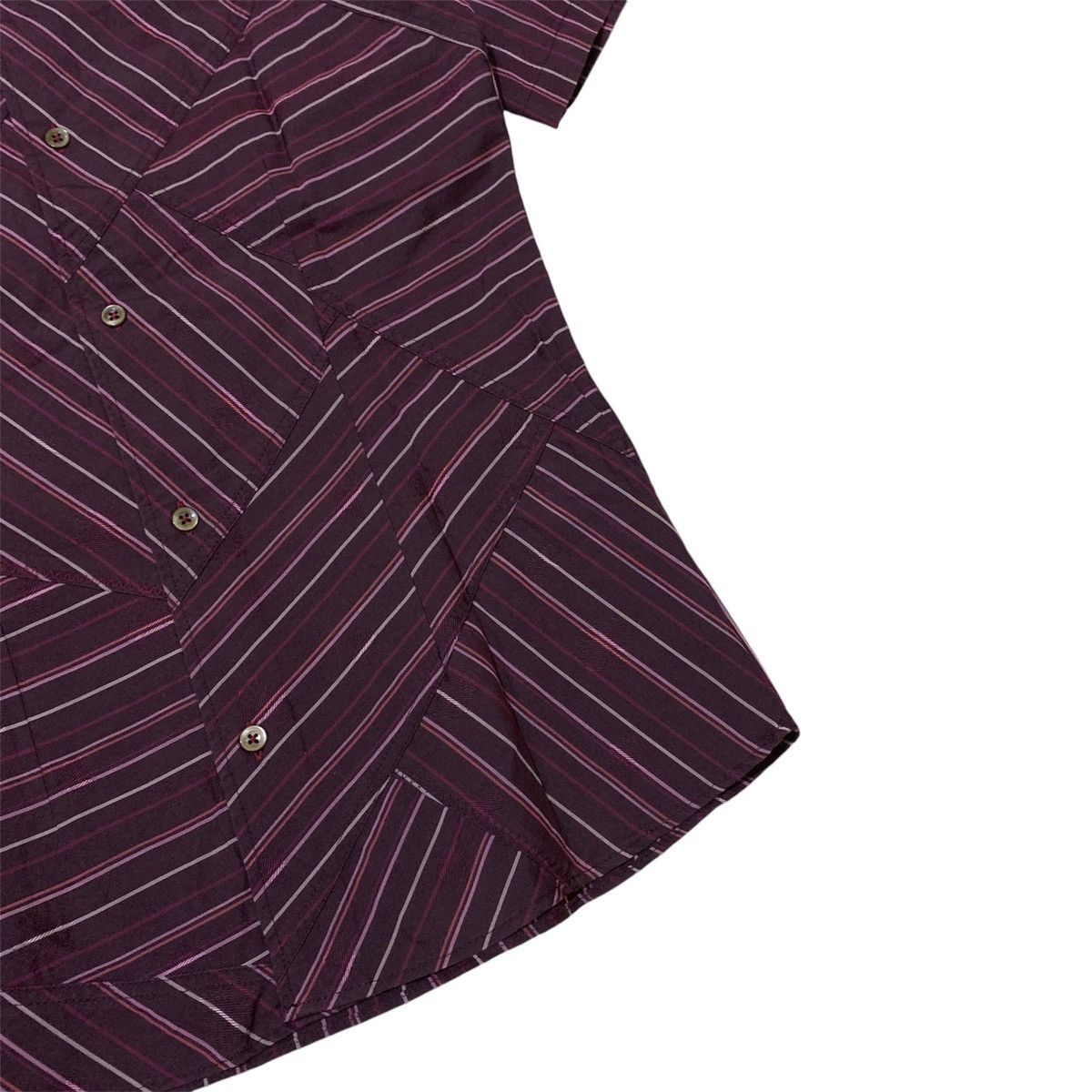 If Six Was Nine × Japanese Brand × Tornado Mart Tornado Mart Patchwork Striped Shirt Size US M / EU 48-50 / 2 - 3 Thumbnail