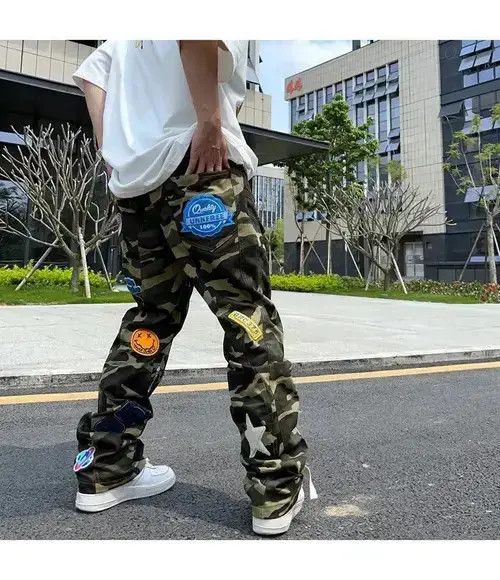 VIBE Embroidered Patch Camouflage Jeans Size US 33 - 3 Thumbnail