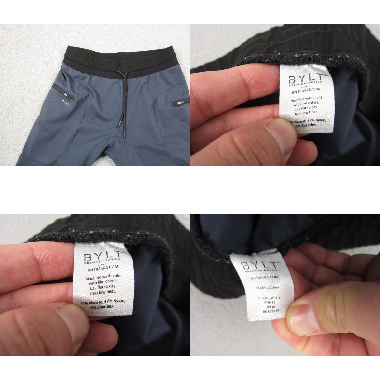 Asics BYLT Pants Mens Medium Blue Jogger Tapered Zip Mid Length Athletic Pants Size US 31 - 9 Thumbnail