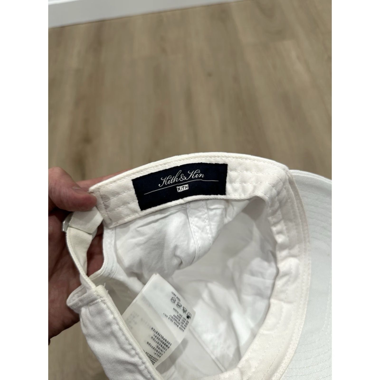 Kith KITH CAP Embroidered Baseball Dad Hat The New Yorker Adjustable Unisex Adults White Cotton Canvas Vintage No Size ONE SIZE - 7 Thumbnail