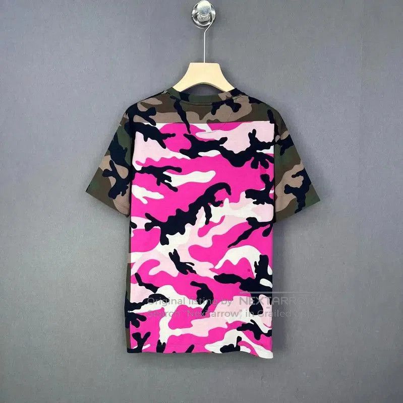 Valentino Valentino Women's Pink Camouflage Cotton T-Shirt . Size M / US 6-8 / IT 42-44 - 2 Thumbnail
