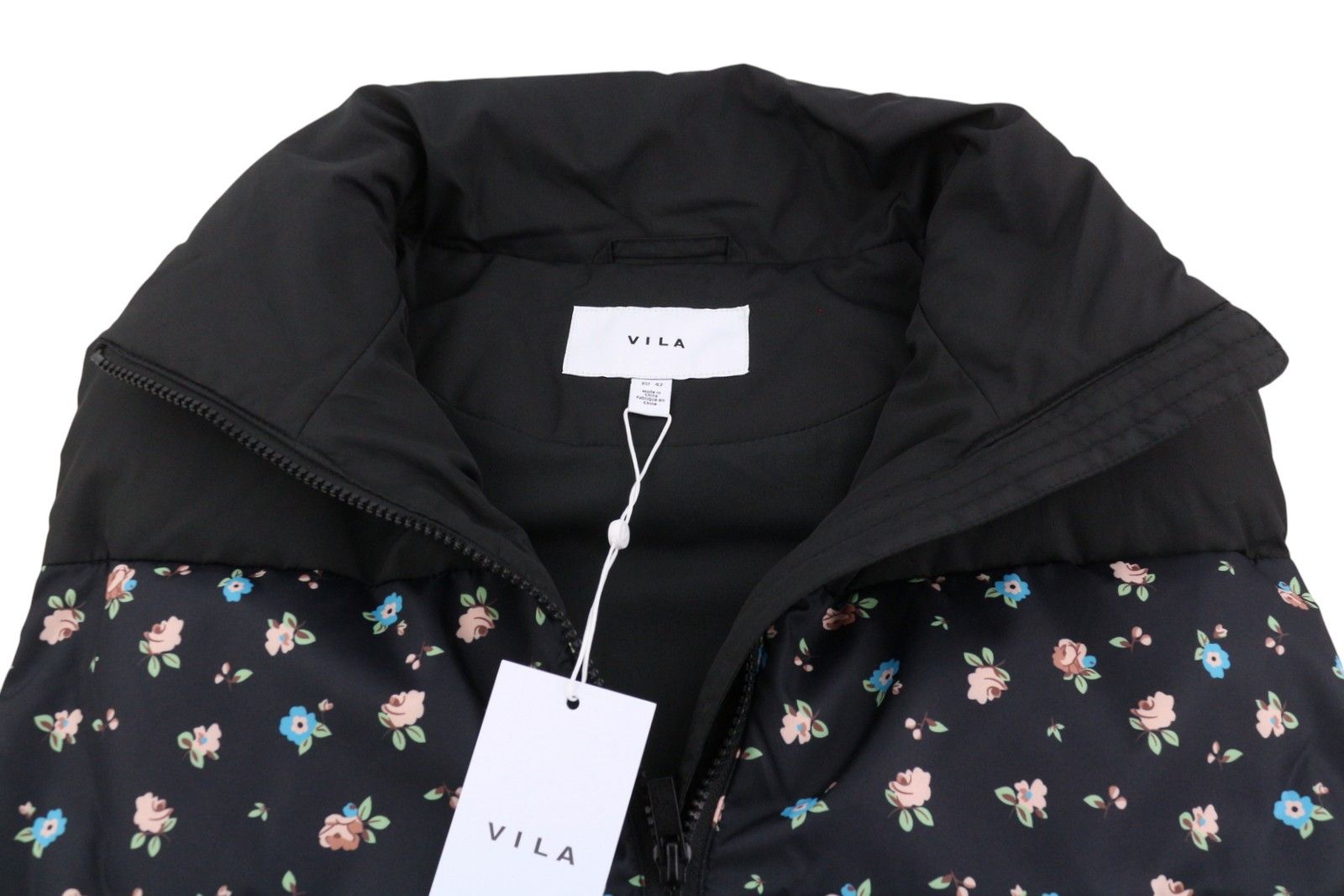 Other MAJA HIGH NECK EU42 Black Floral Quilted Vest 88034 Size XL / US 12-14 / IT 48-50 - 6 Thumbnail