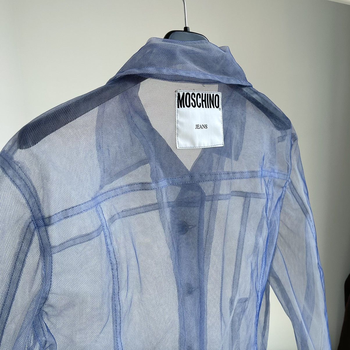 Moschino Vintage Moschino Net Transparent Blue Light Jacket Size: M Size M / US 6-8 / IT 42-44 - 3 Thumbnail