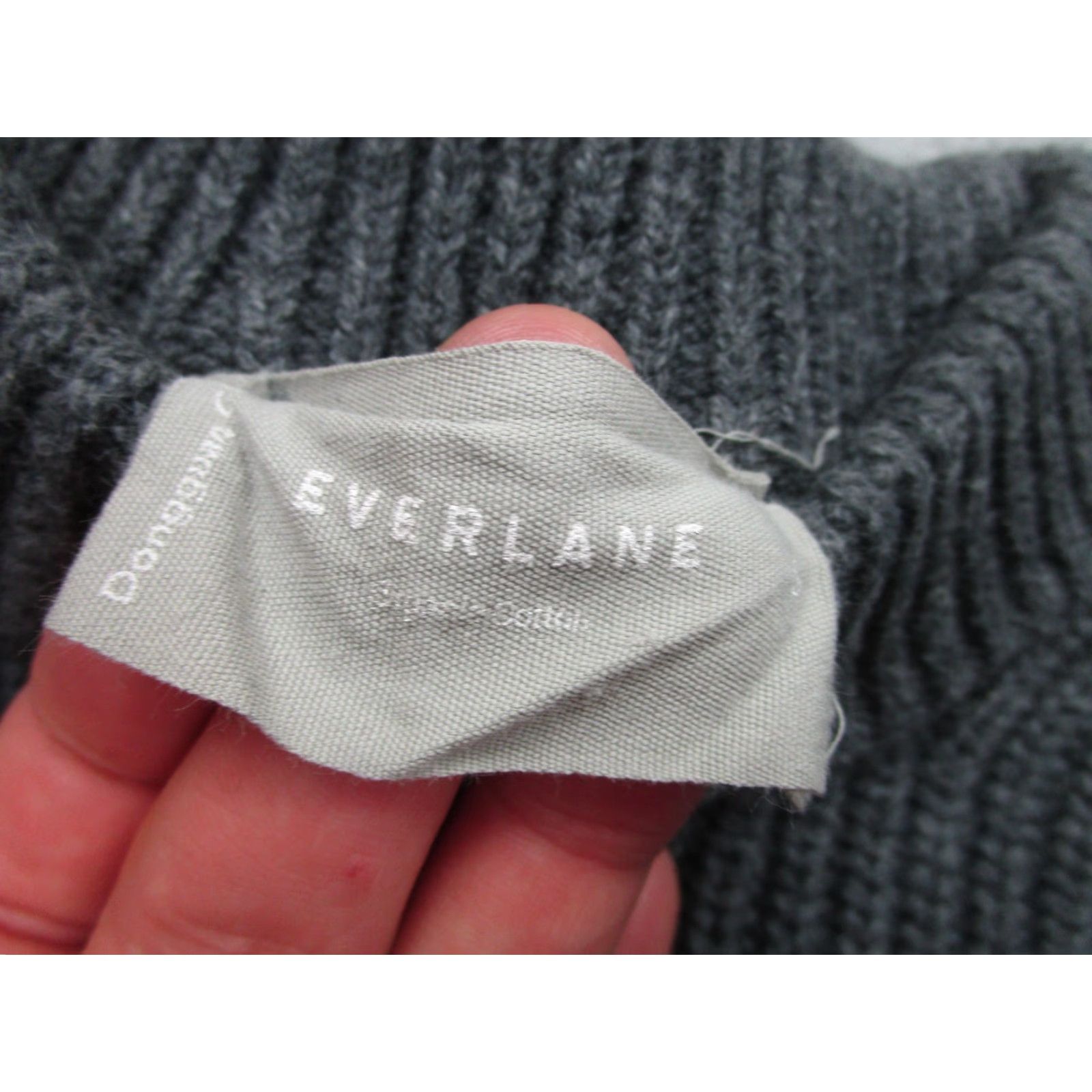 Everlane Everlane Sweater Womens Small Gray Mock Neck Raglan Cropped Pullover Size S / US 4 / IT 40 - 4 Thumbnail
