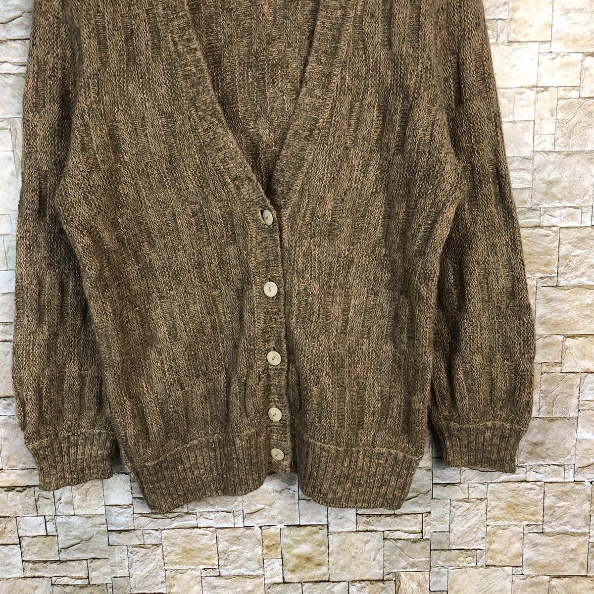 Vintage Original Knit mohair fur vintage jpn cardigan Knitwear #A420 Size US M / EU 48-50 / 2 - 3 Thumbnail