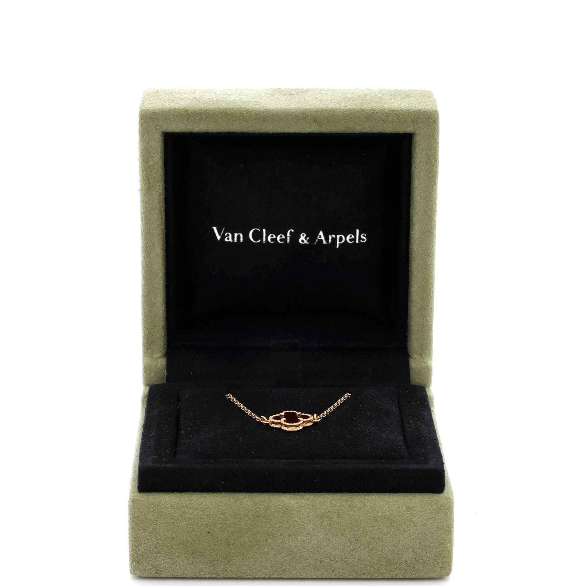 Van Cleef & Arpels Sweet Alhambra Bracelet 18K Rose Gold and Carnelian Size ONE SIZE - 1 Thumbnail