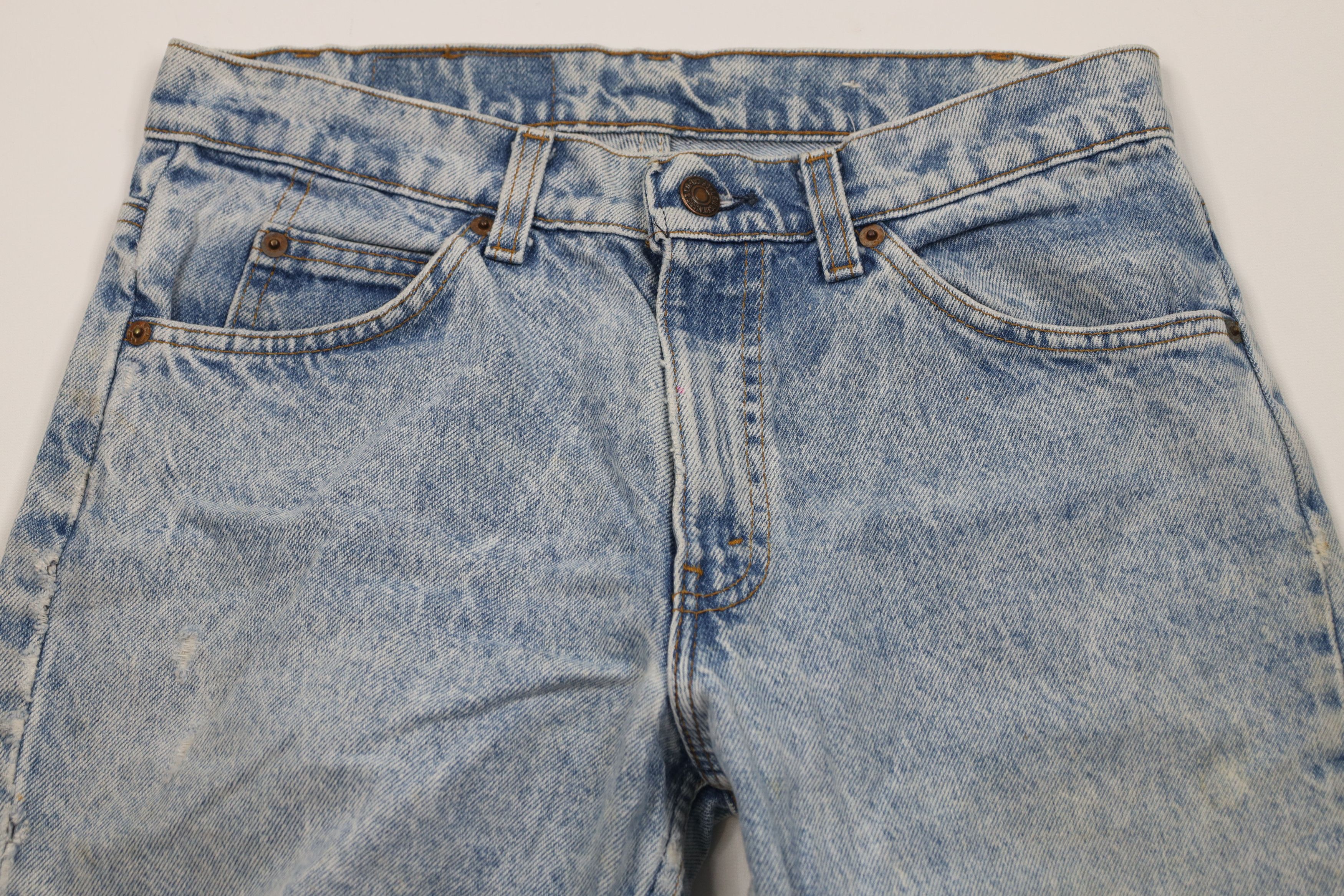 Levi's Vintage 80s Levis 505 Orange Tab Acid Wash Denim Shorts USA Size US 31 - 2 Thumbnail