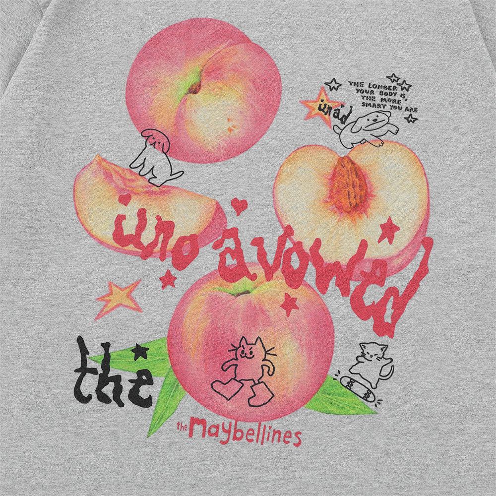 Japanese Brand Men's Loose-Fit Casual Crew Neck T-Shirt with Peach Print Size US M / EU 48-50 / 2 - 4 Thumbnail