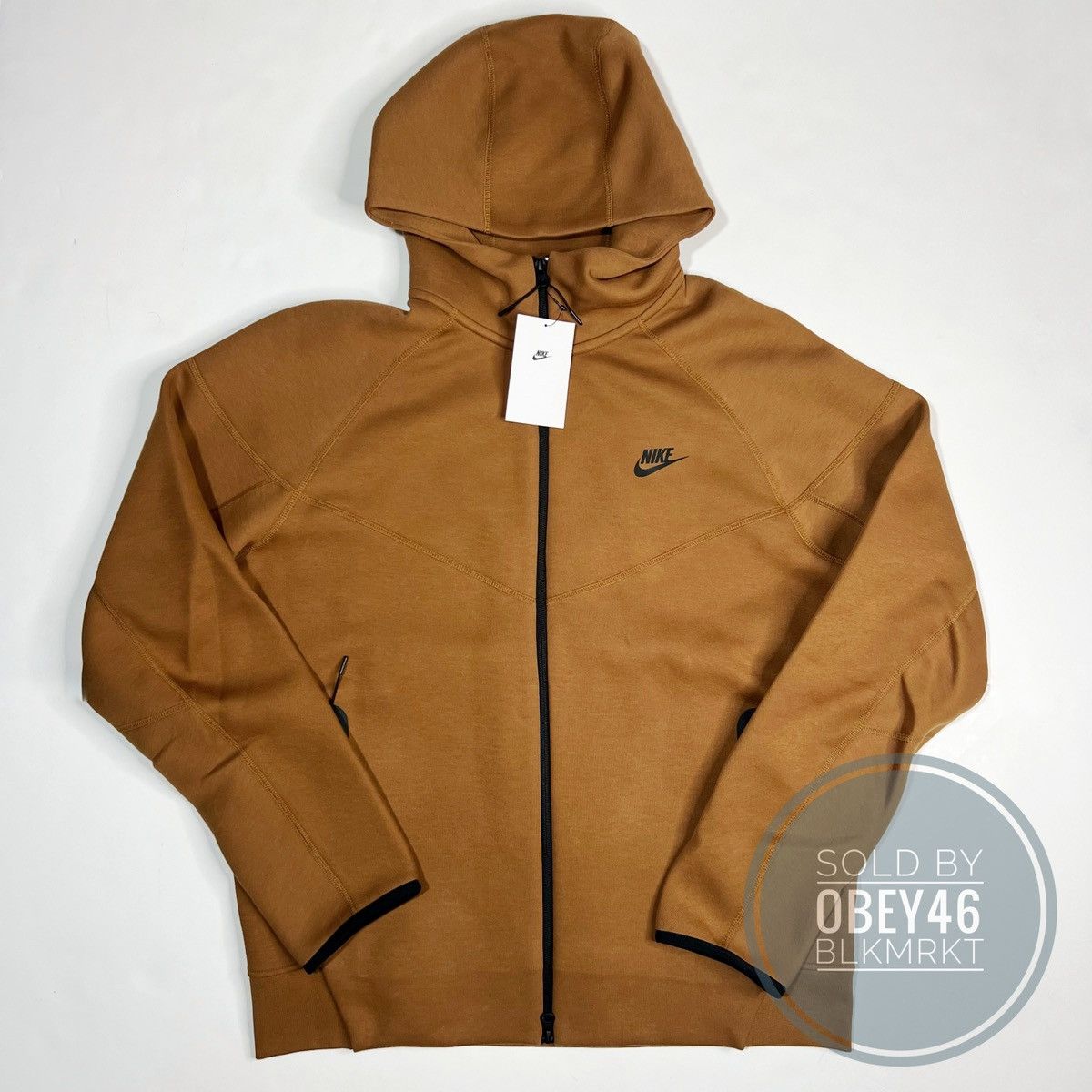 Nike Nike Sportswear Tech Fleece Light British Tan Brown Black Size US L / EU 52-54 / 3 - 1 Thumbnail