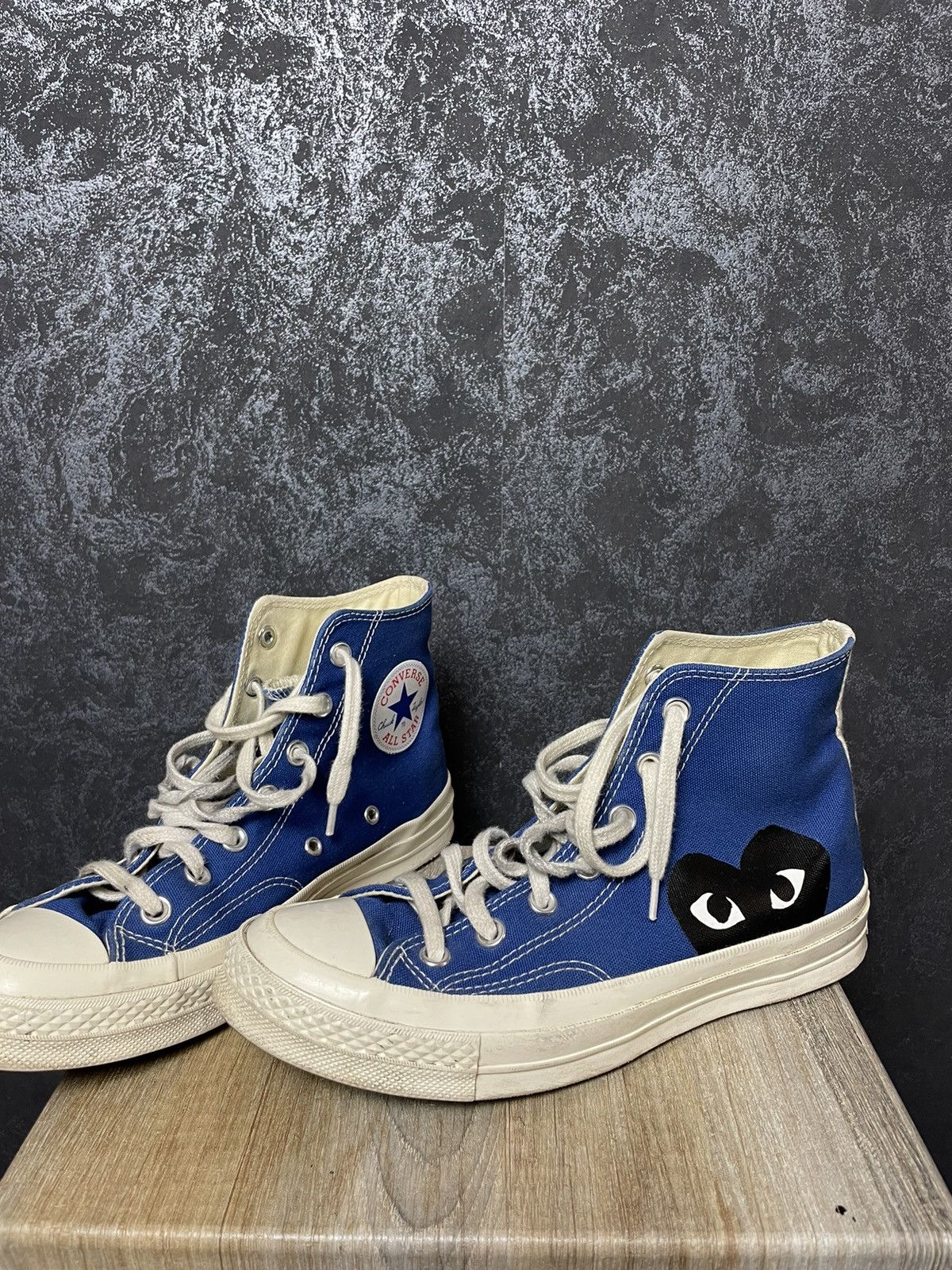 COMME DES GARCONS PLAY X CHUCK 70 HI SHOES BLUE 171846C