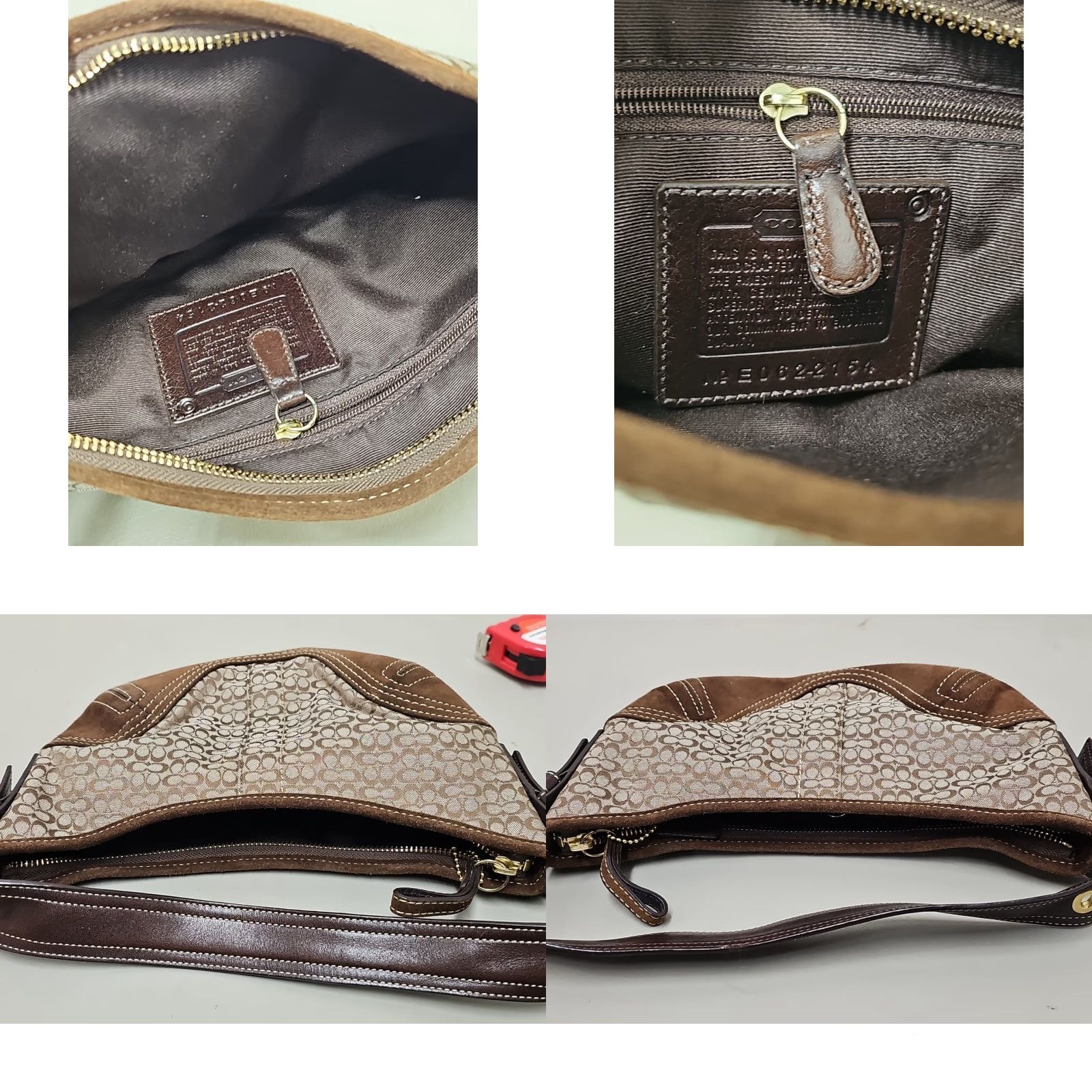 Coach Coach Y2K Brown Signature Mini Soho Hobo Shoulder Bag E062-2154 Size ONE SIZE - 9 Thumbnail