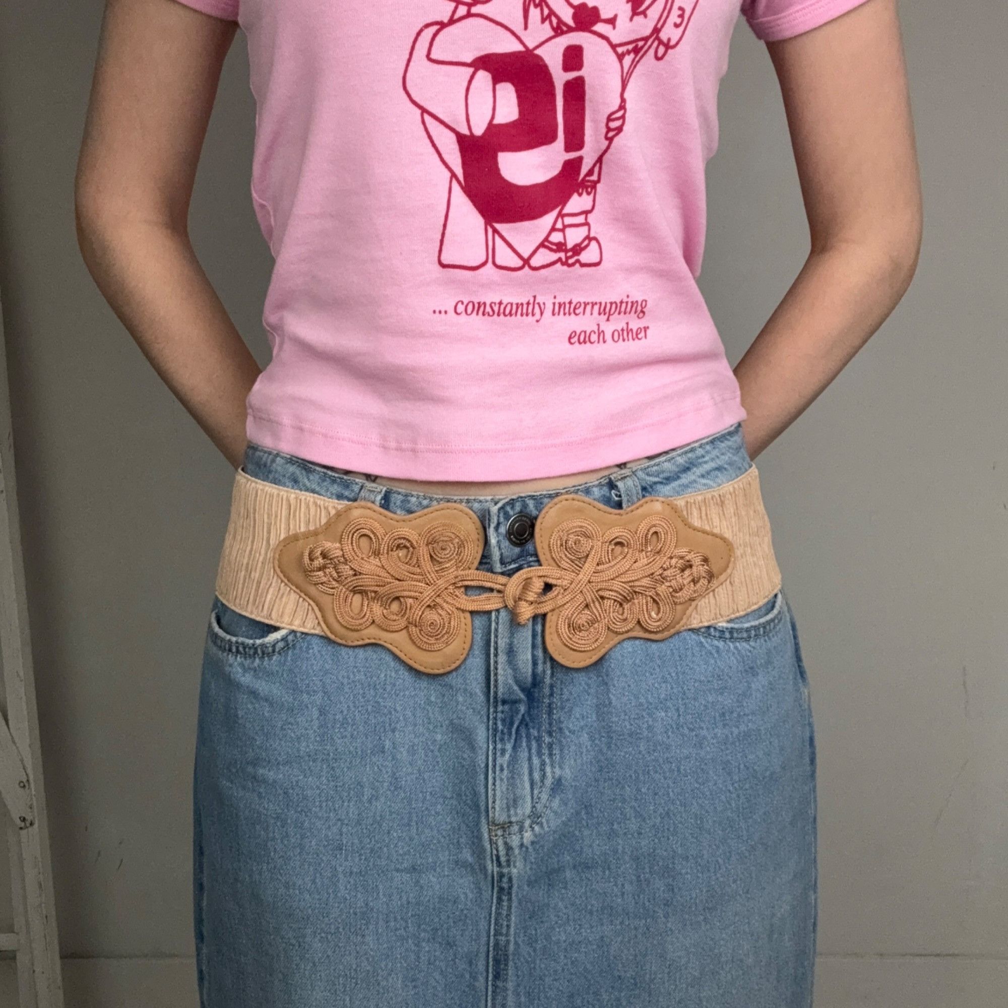 Other O/S - Y2K Stretchable Cream Over Belt Size ONE SIZE - 1 Thumbnail