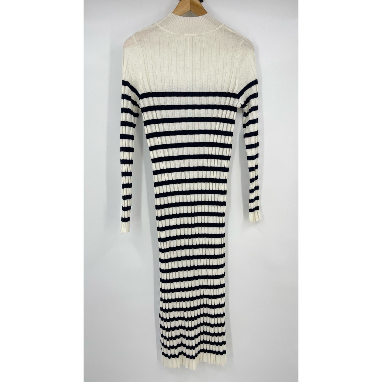 Sezane Sezane | Katrina Dress Ecru Navy Striped Sweater Dress XL Size XL / US 12-14 / IT 48-50 - 5 Thumbnail