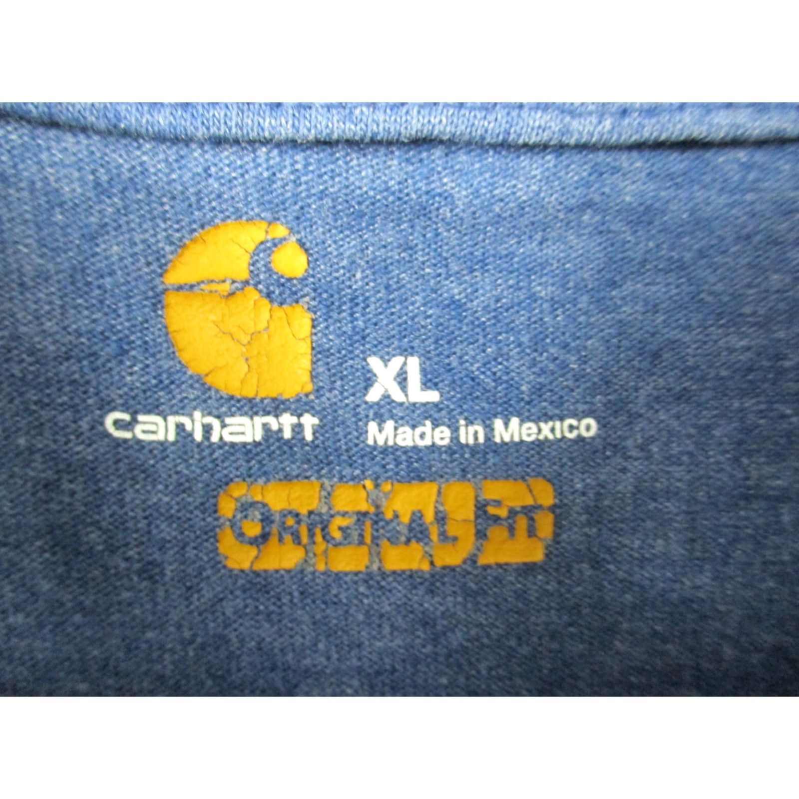 Carhartt Carhartt Shirt XL Mens Blue Spell Out Crew Neck T-Shirt Size US XL / EU 56 / 4 - 3 Thumbnail