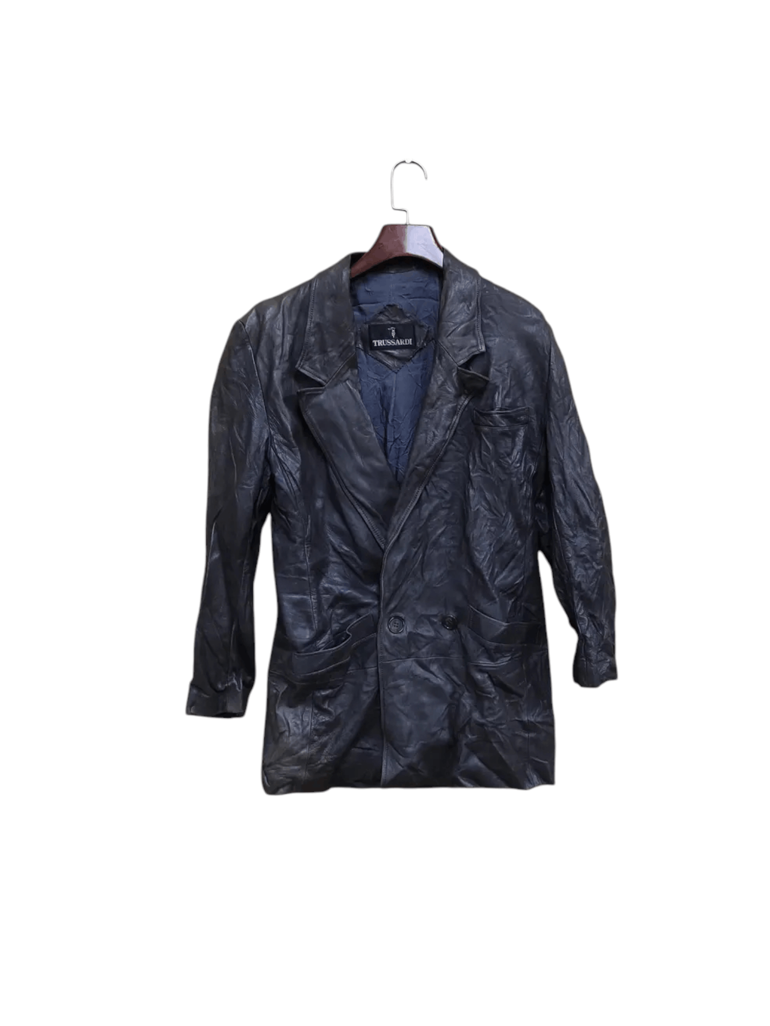Trussardi TRUSSARDI BLAZER LEATHER JACKET Size US XS / EU 42 / 0 - 1 Thumbnail