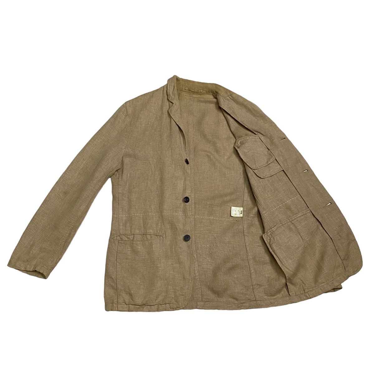 Japanese Brand × PPFM × Vintage PPFM linen punk style blazer coat Size 36R - 6 Thumbnail