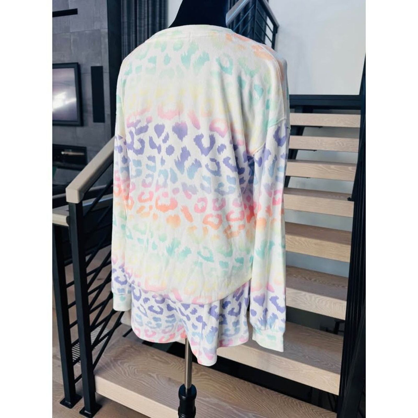 Other Rainbow Pastel Leopard Loungewear Set M. Brand new with tags Size ONE SIZE - 4 Thumbnail