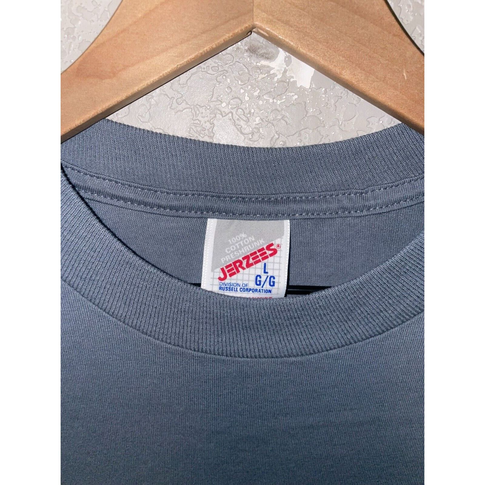 Jerzees Vintage Montana Shirt Diamond State Blue Gray Tee 90s Large Size US L / EU 52-54 / 3 - 5 Thumbnail