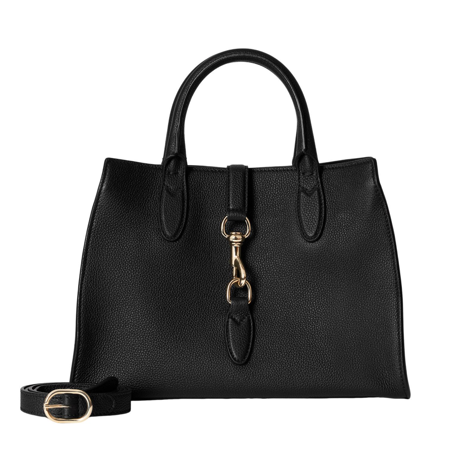 Gucci GUCCI Hook Closure Black Medium Tote Bag New & Authentic Size ONE SIZE - 4 Thumbnail