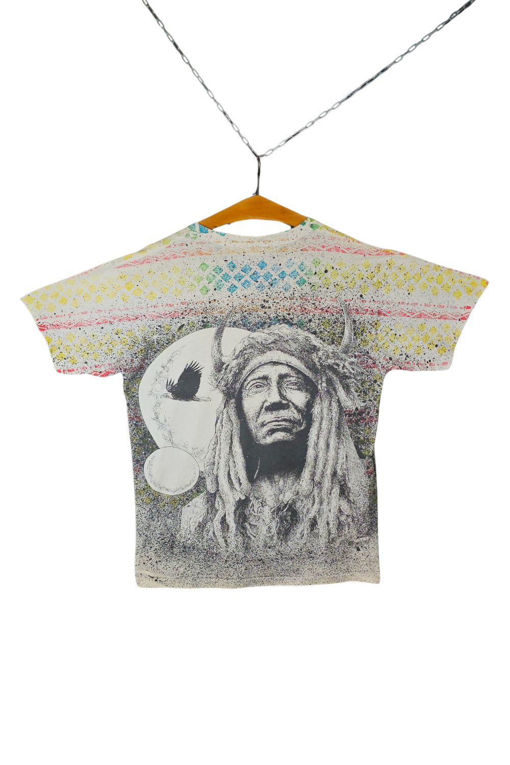 Tultex 1991 R. Peck All-Over Native Portrait Tee - Single Stitch Size US XL / EU 56 / 4 - 2 Thumbnail