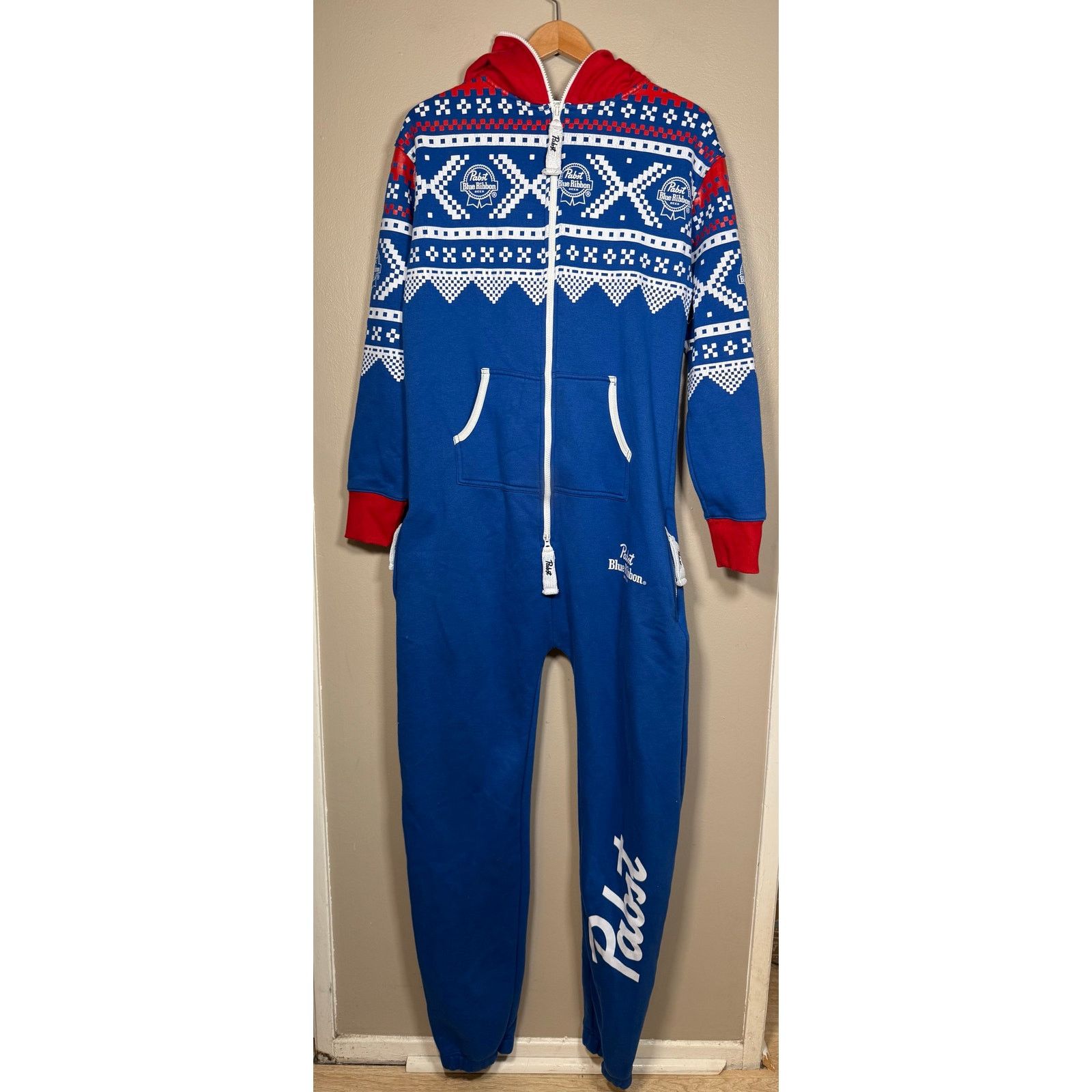 Pabst Blue Ribbon Ltd Ed. Pabst Blue Ribbon (PBR) Fair Isle Onesie Jumpsuit M Size US 32 / EU 48 - 2 Thumbnail