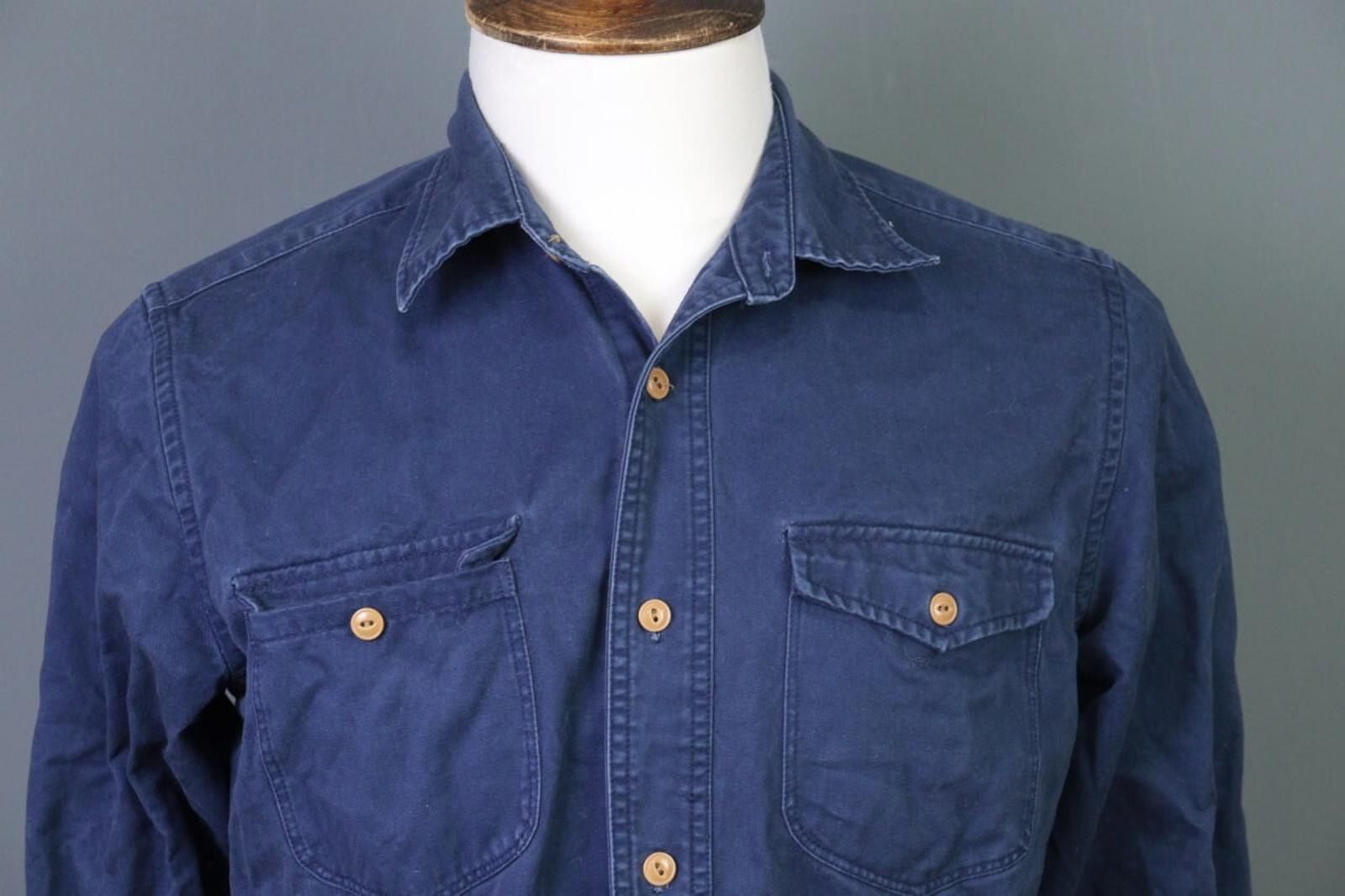 Emmett Emmett Jean Company Denim Blue Overshirt Shirt M Size US M / EU 48-50 / 2 - 2 Thumbnail